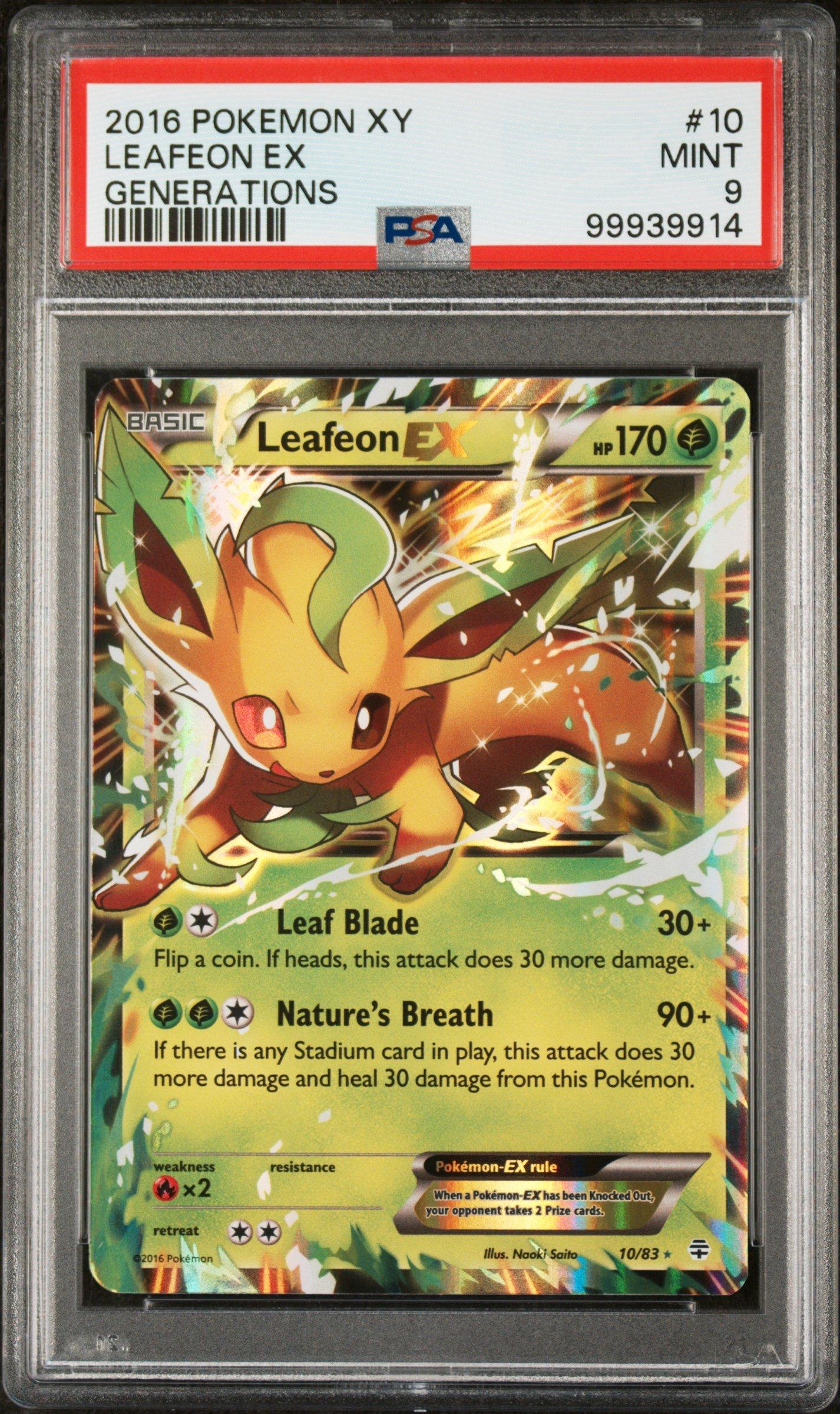 2016 Pokemon Xy Generations 10 Leafeon Ex PSA 9 Graded Card | GameStop