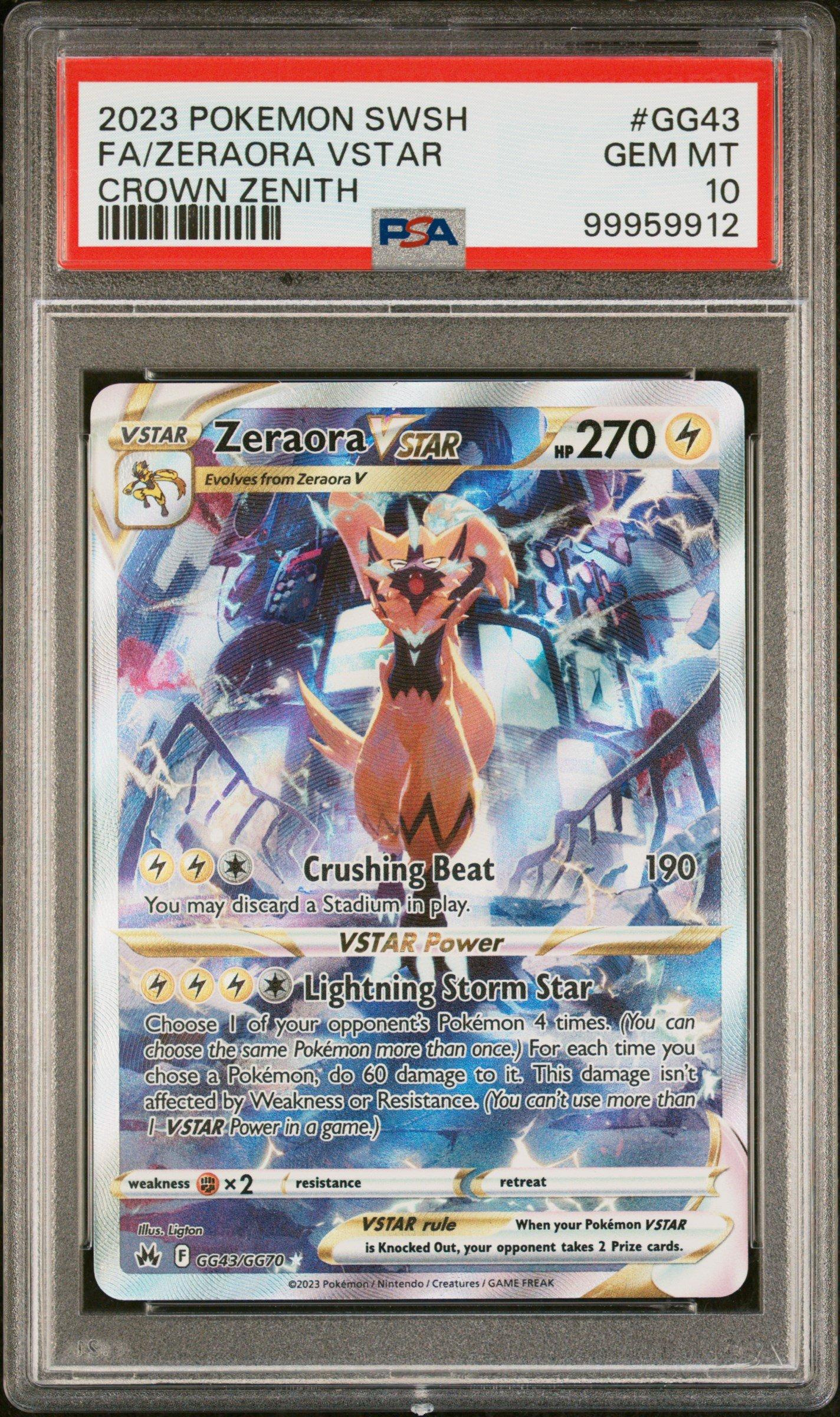 2023 Pokemon Sword And Shield Crown Zenith Gg43 Full Art/zeraora