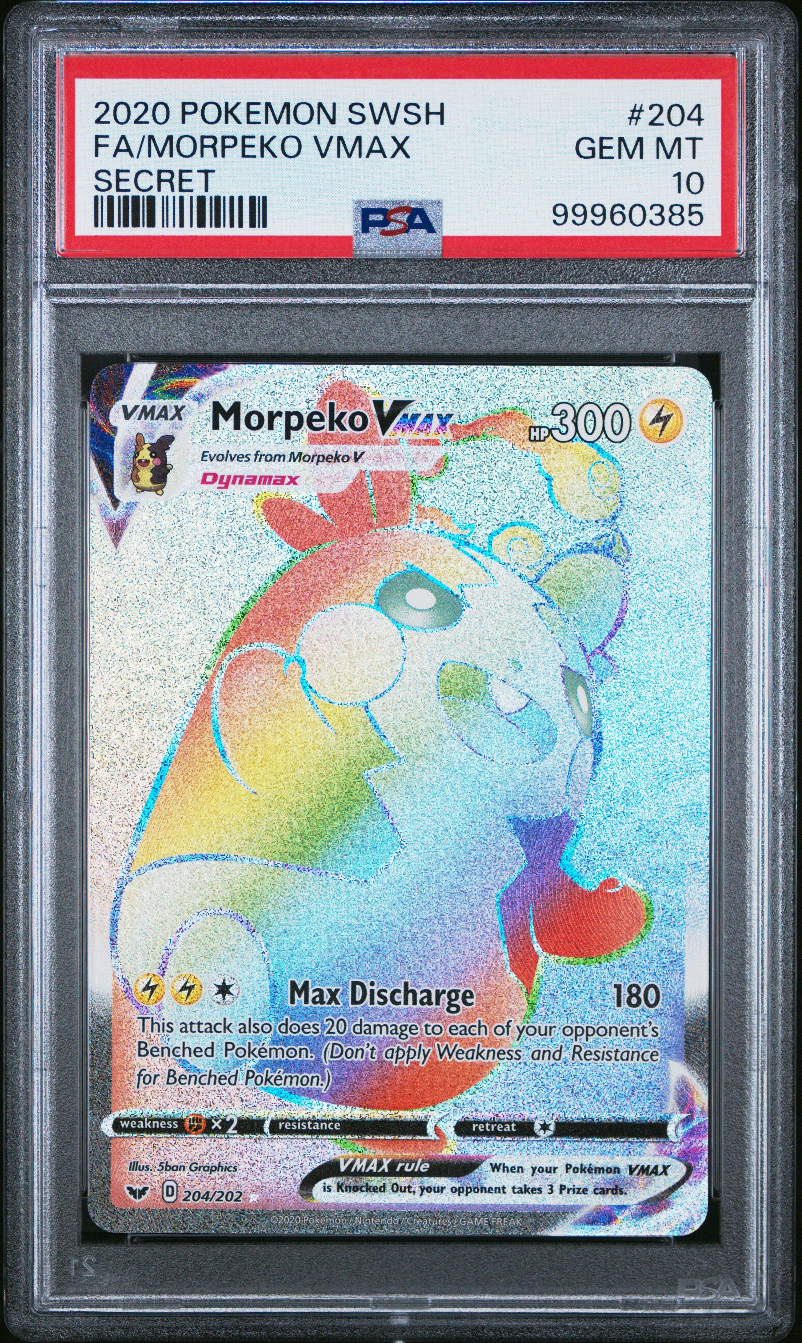 2020 Pokemon Sword & Shield 204 Full Art/morpeko Vmax Secret PSA