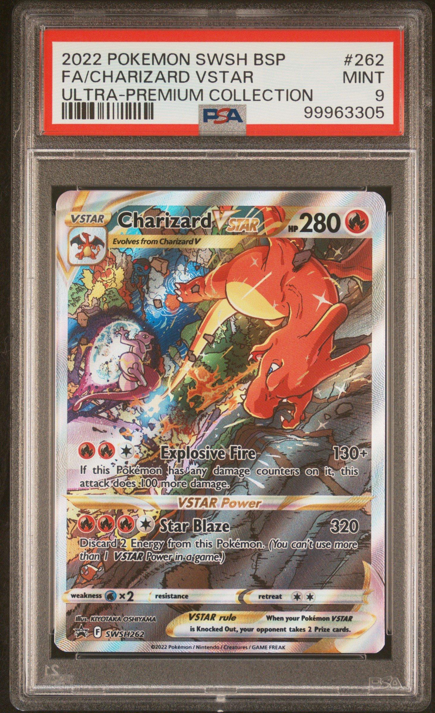 pokemon trading card game promo charizard vstar swsh262 Pokemon Charizard VSTAR SWSH262 Full Art Black Star Promo Holo Card NM  Condition