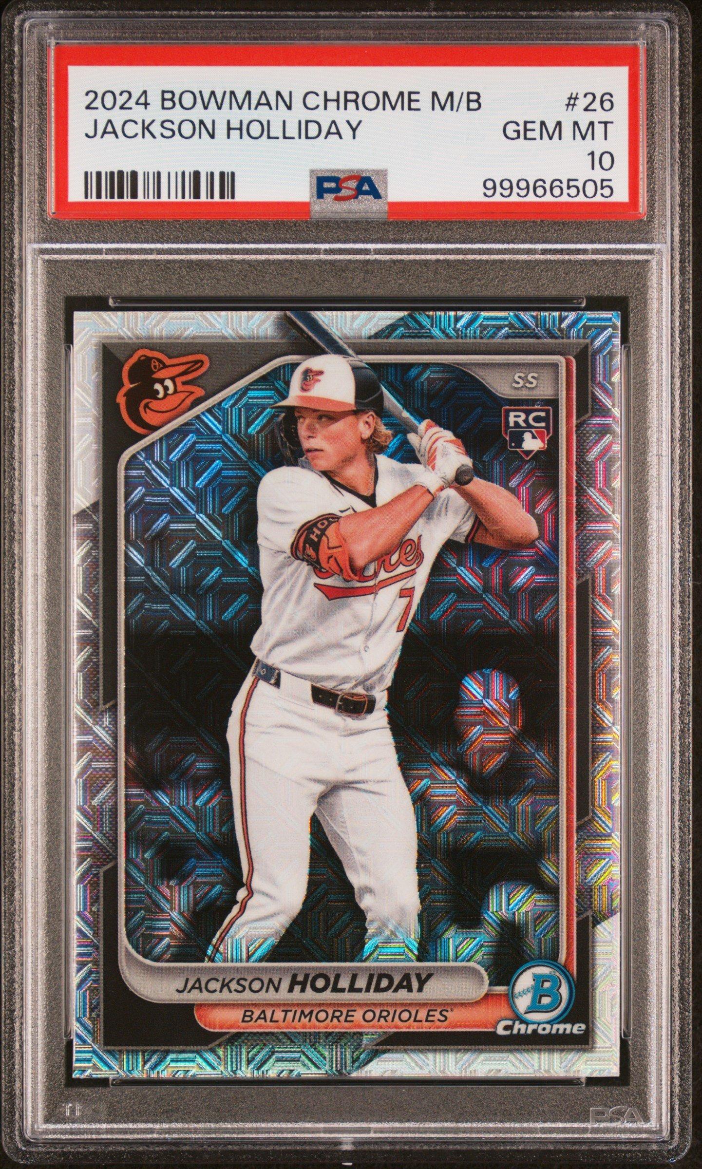 2024 Bowman Chrome Mega Box 26 Jackson Holliday PSA 10