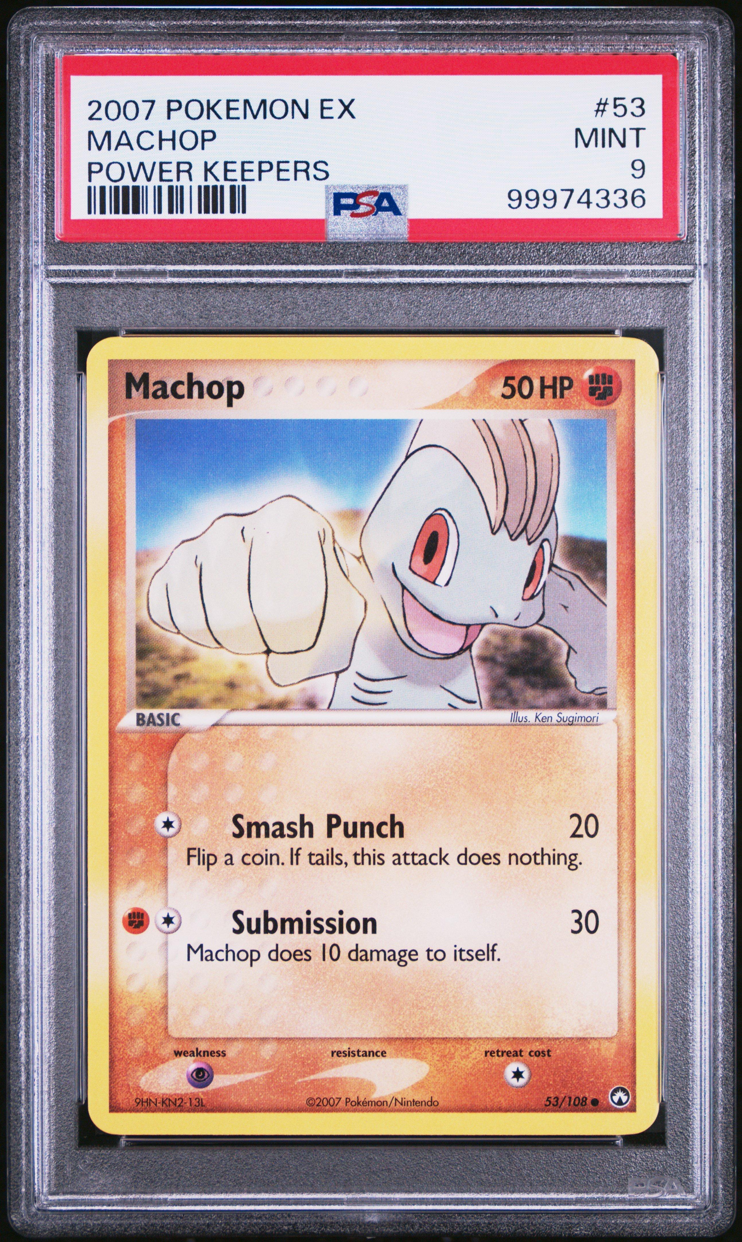2007 Pokemon Ex Power Keepers 53 Machop PSA 9
