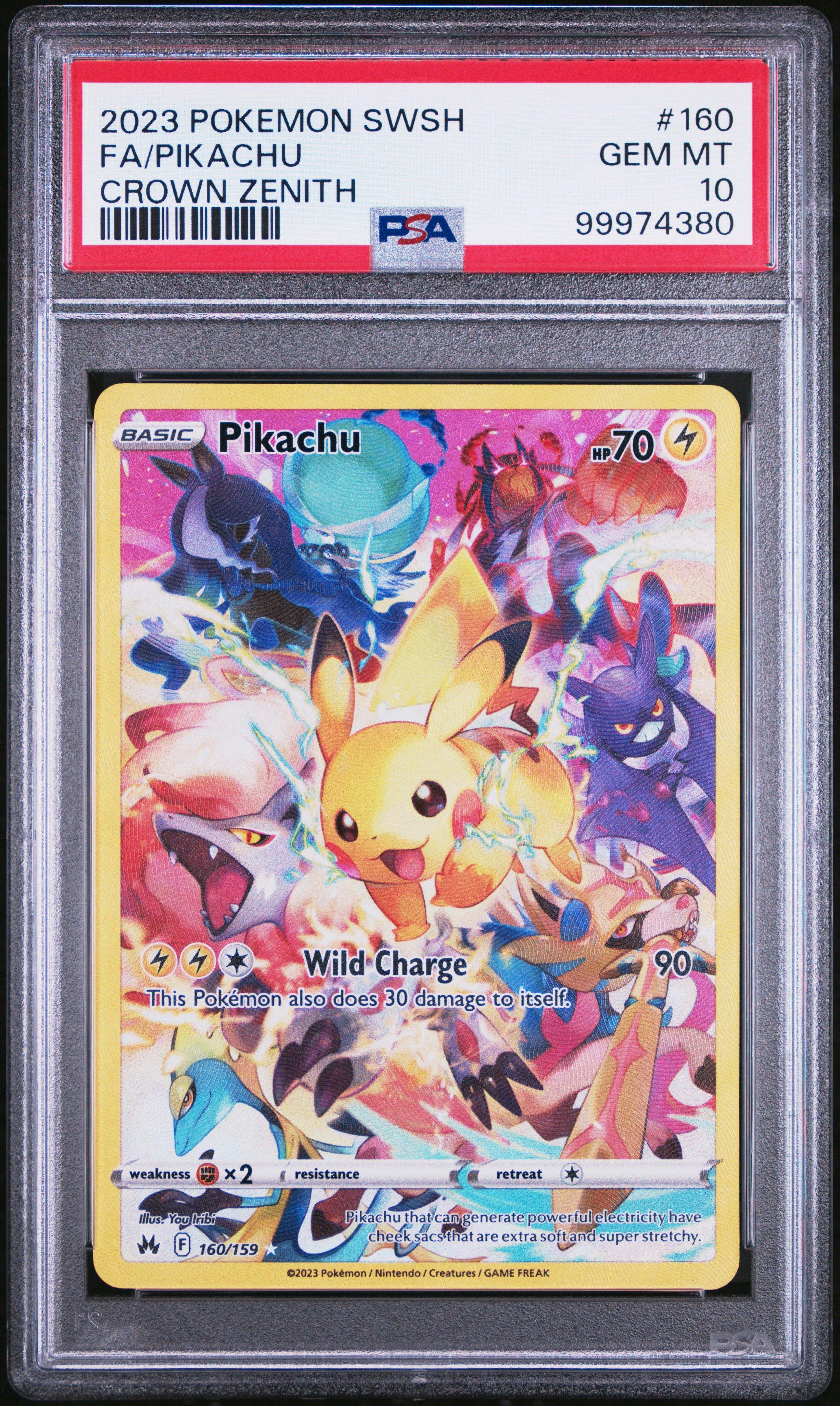 2023 Pokemon Sword And Shield Crown Zenith 160 Full Art/pikachu