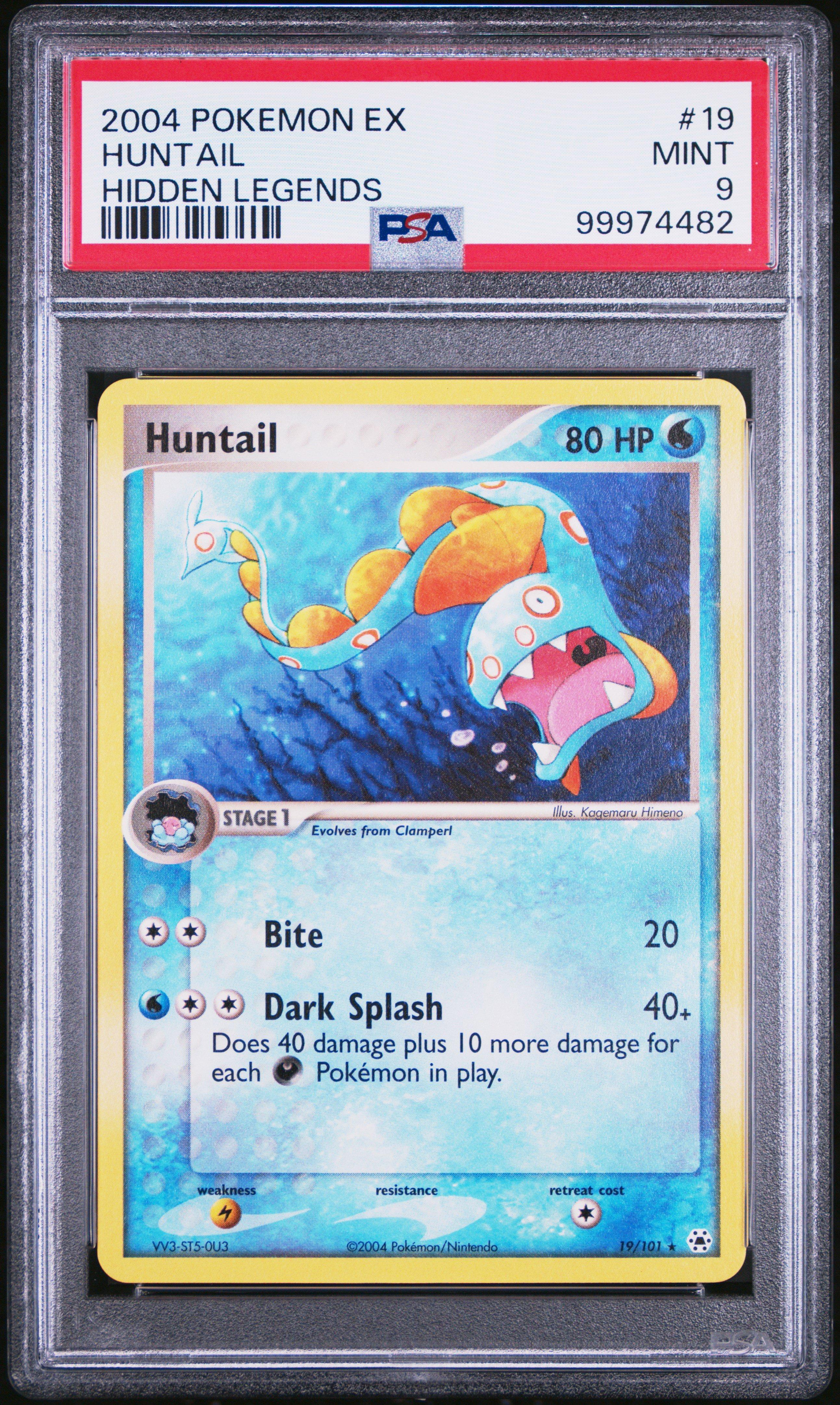 2004 Pokemon Ex Hidden Legends 19 Huntail PSA 9