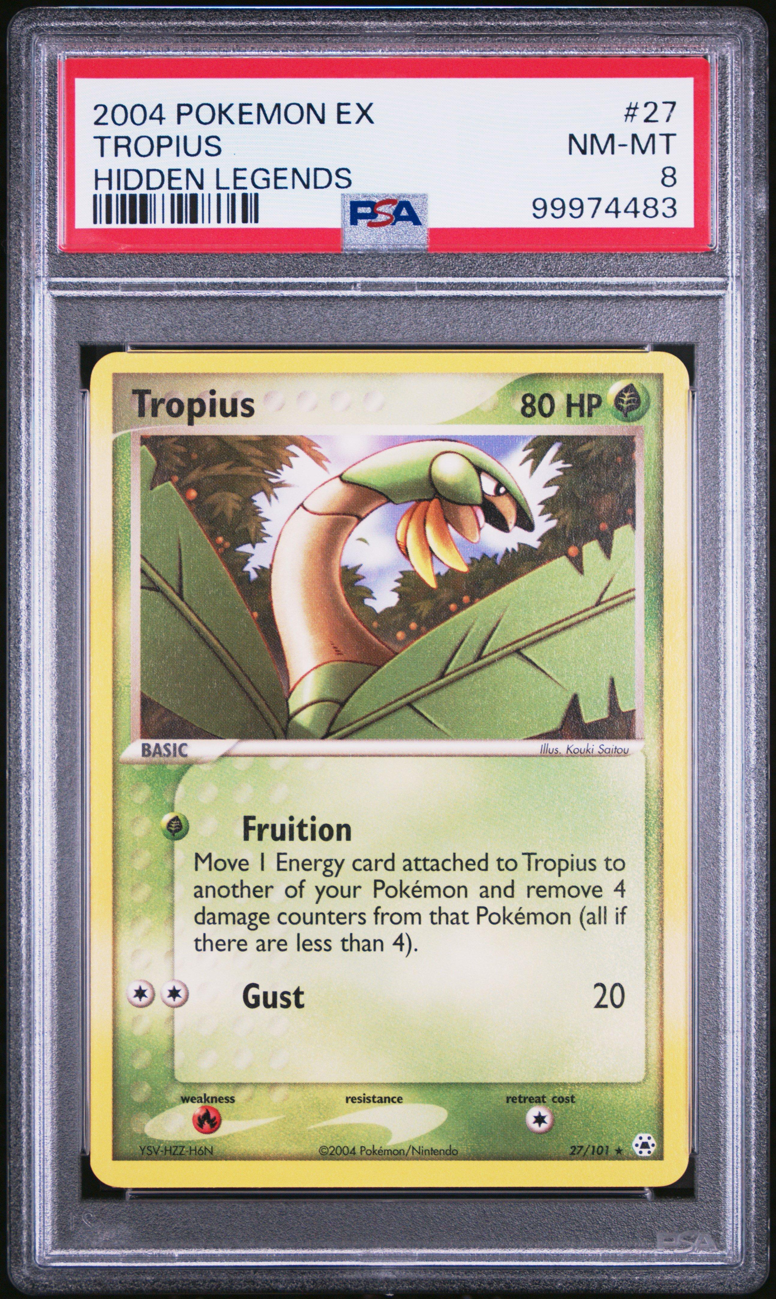 2004 Pokemon Ex Hidden Legends 27 Tropius PSA 8