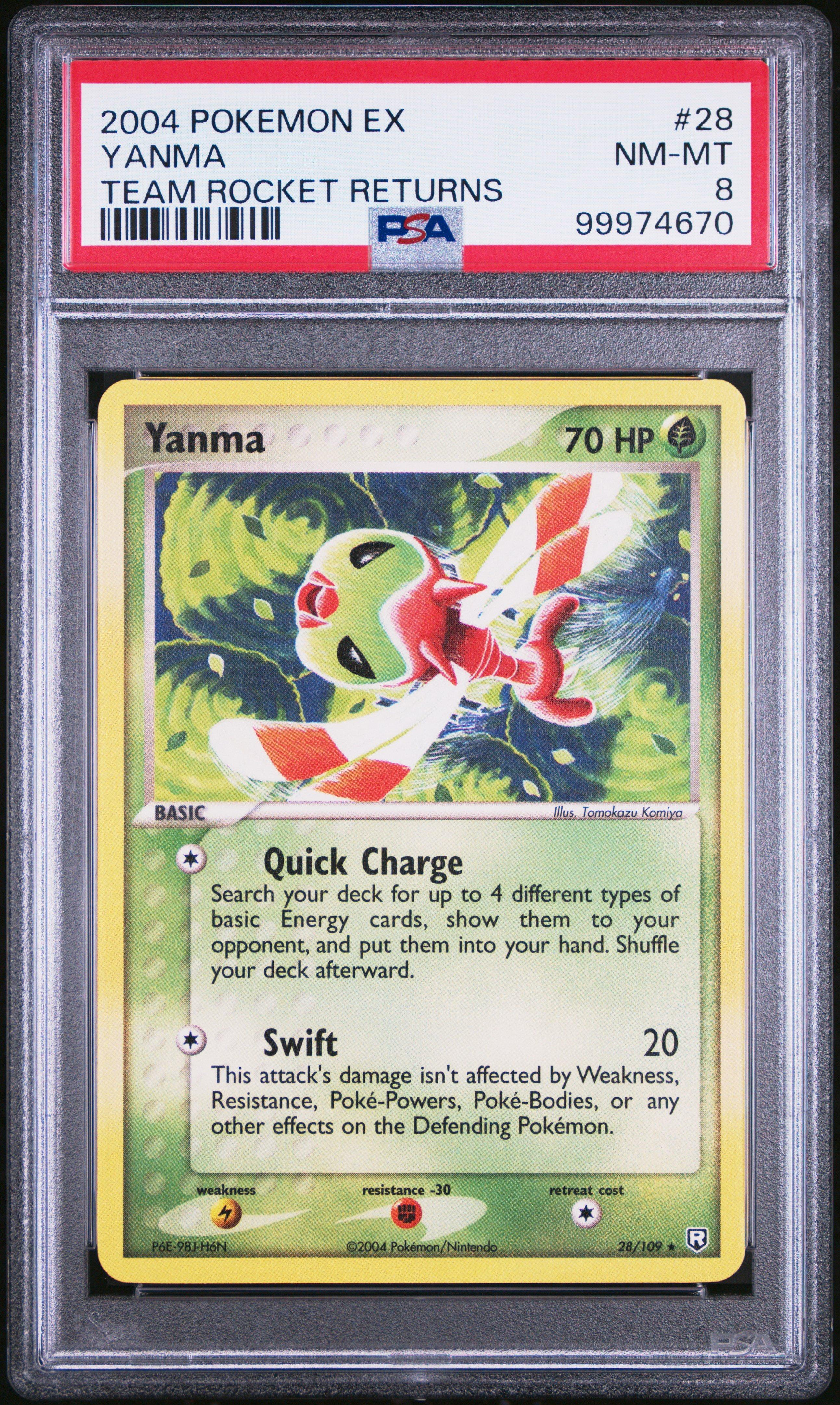 2004 Pokemon Ex Team Rocket Returns 28 Yanma PSA 8