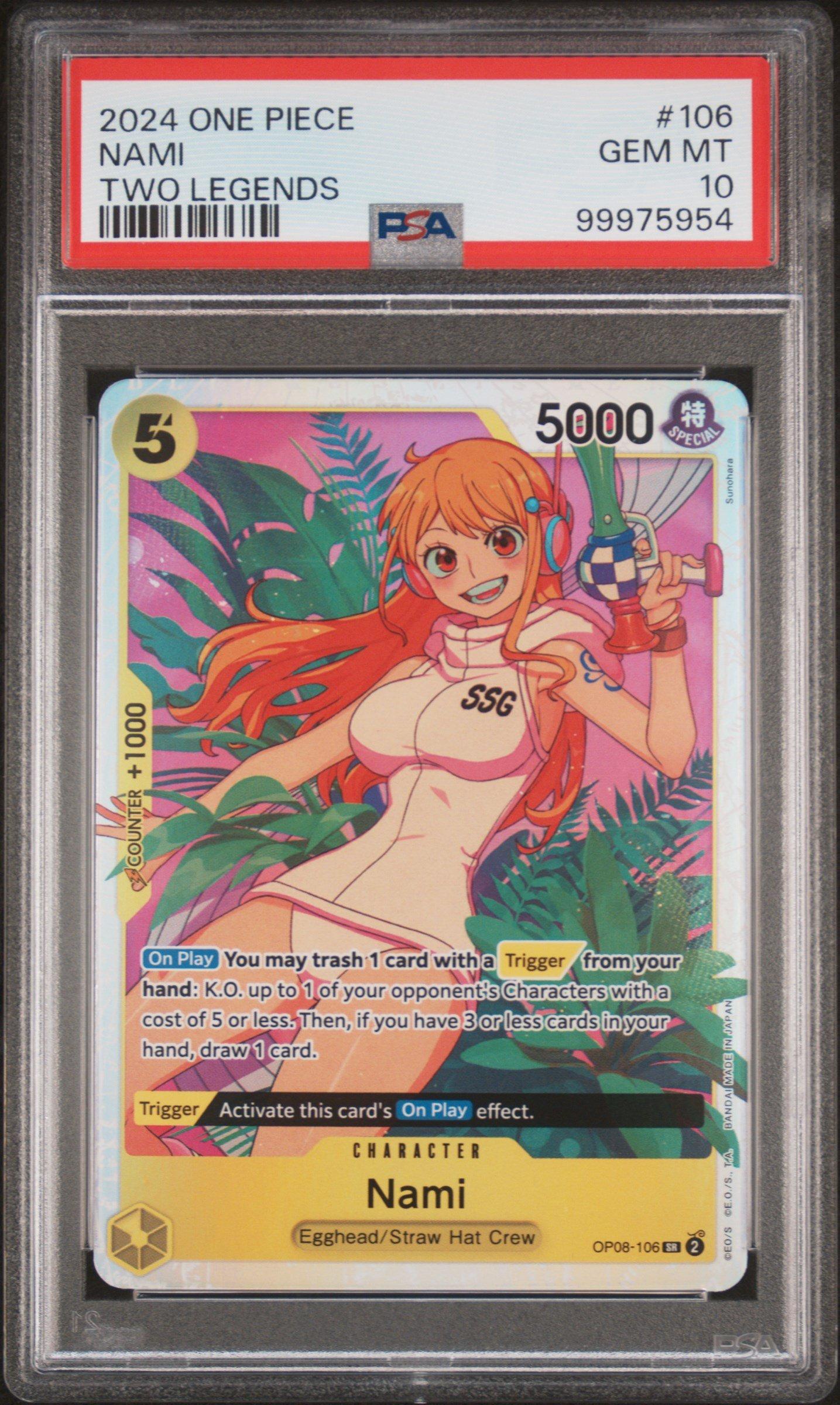 2024 One Piece Op08-two Legends 106 Nami PSA 10 Graded Card | GameStop
