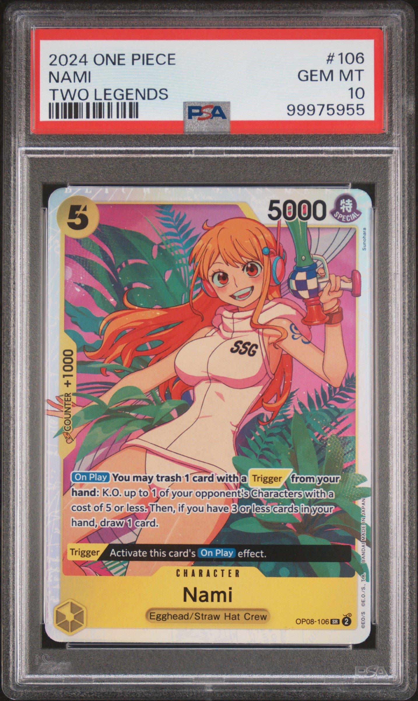 2024 One Piece Op08-two Legends 106 Nami PSA 10 Graded Card | GameStop