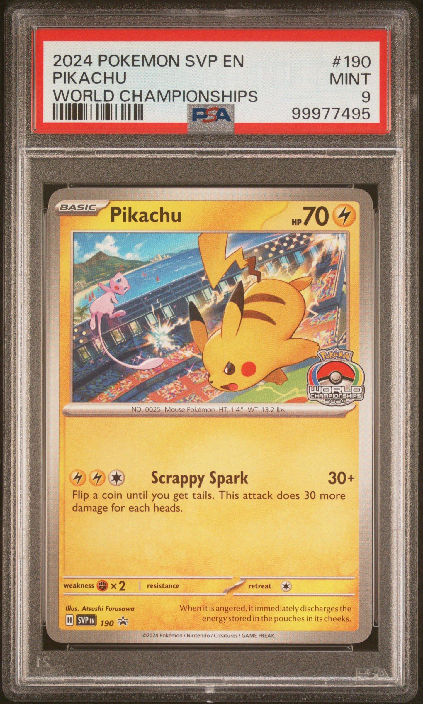 2024 Pokemon Svp En-sv Black Star Promo 190 Pikachu World