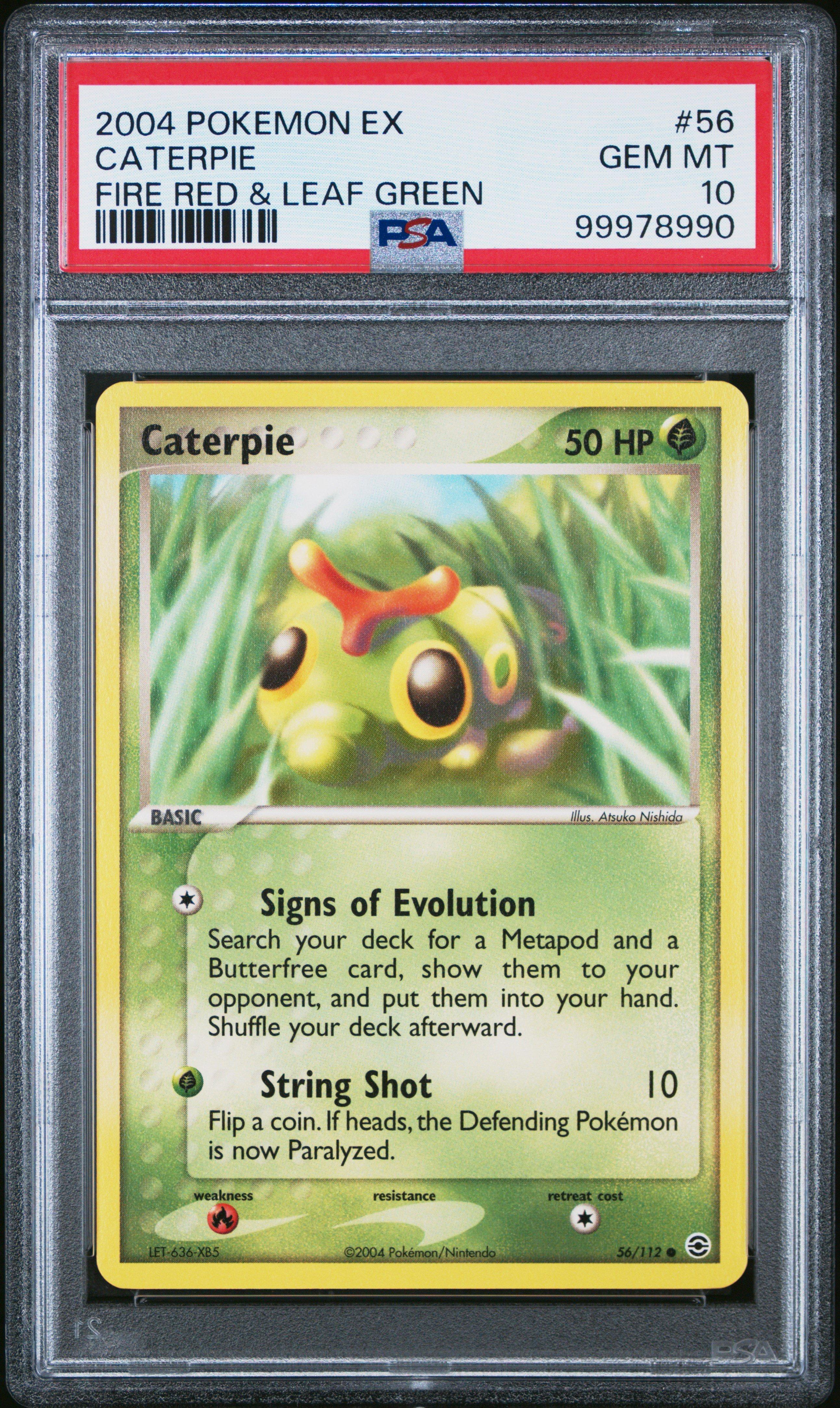 2004 Pokemon Ex Fire Red & Leaf Green 56 Caterpie PSA 10