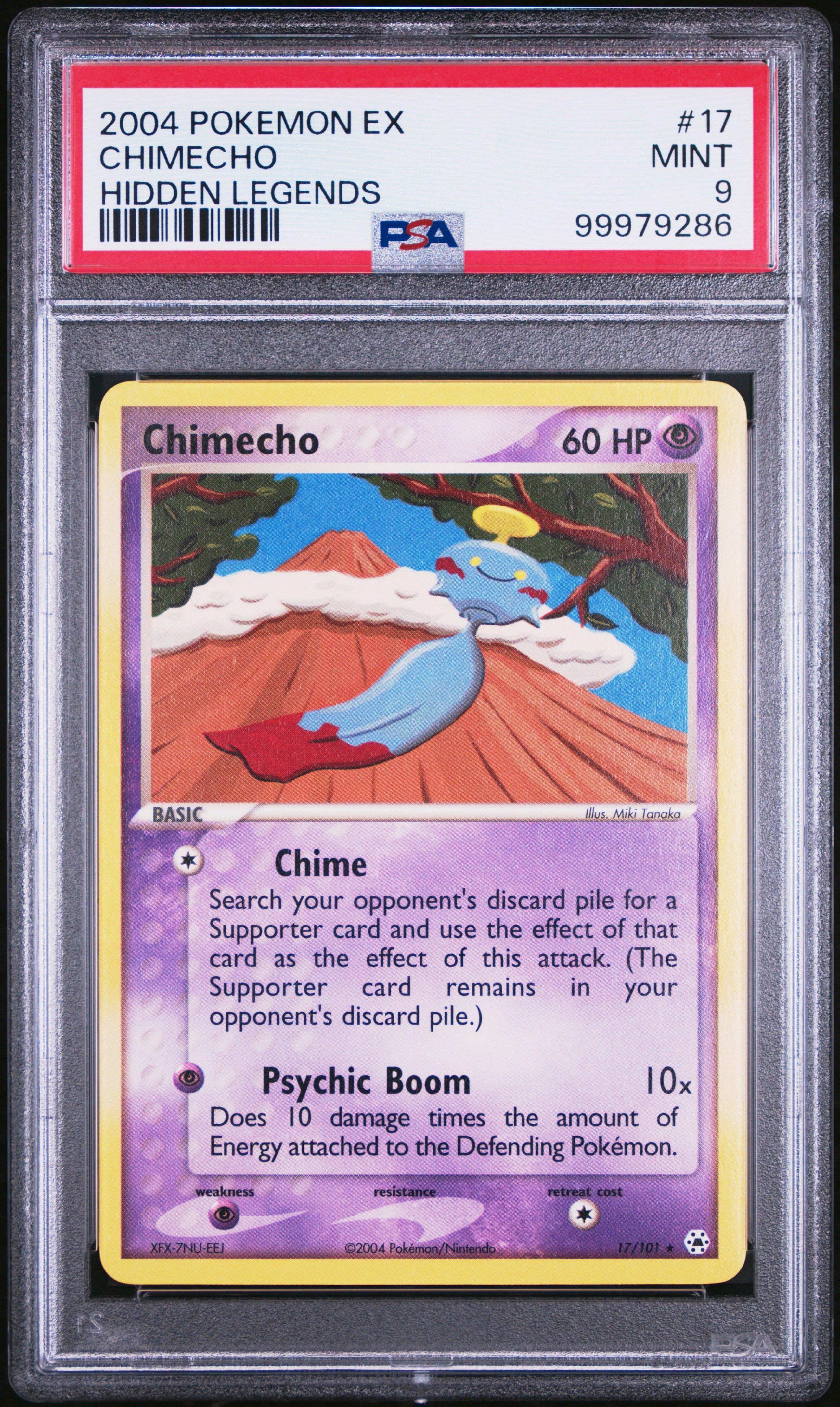 2004 Pokemon Ex Hidden Legends 17 Chimecho PSA 9