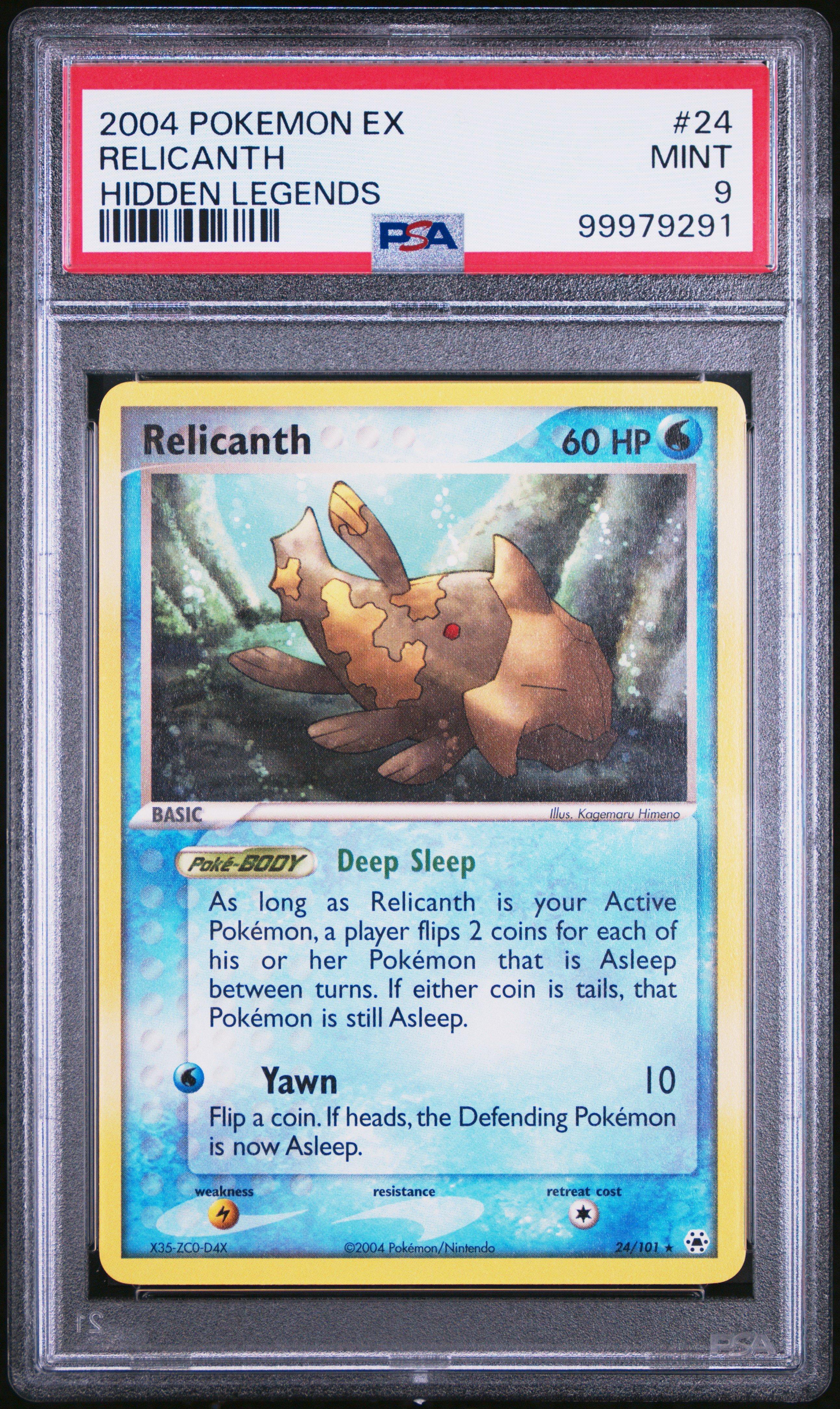 2004 Pokemon Ex Hidden Legends 24 Relicanth PSA 9
