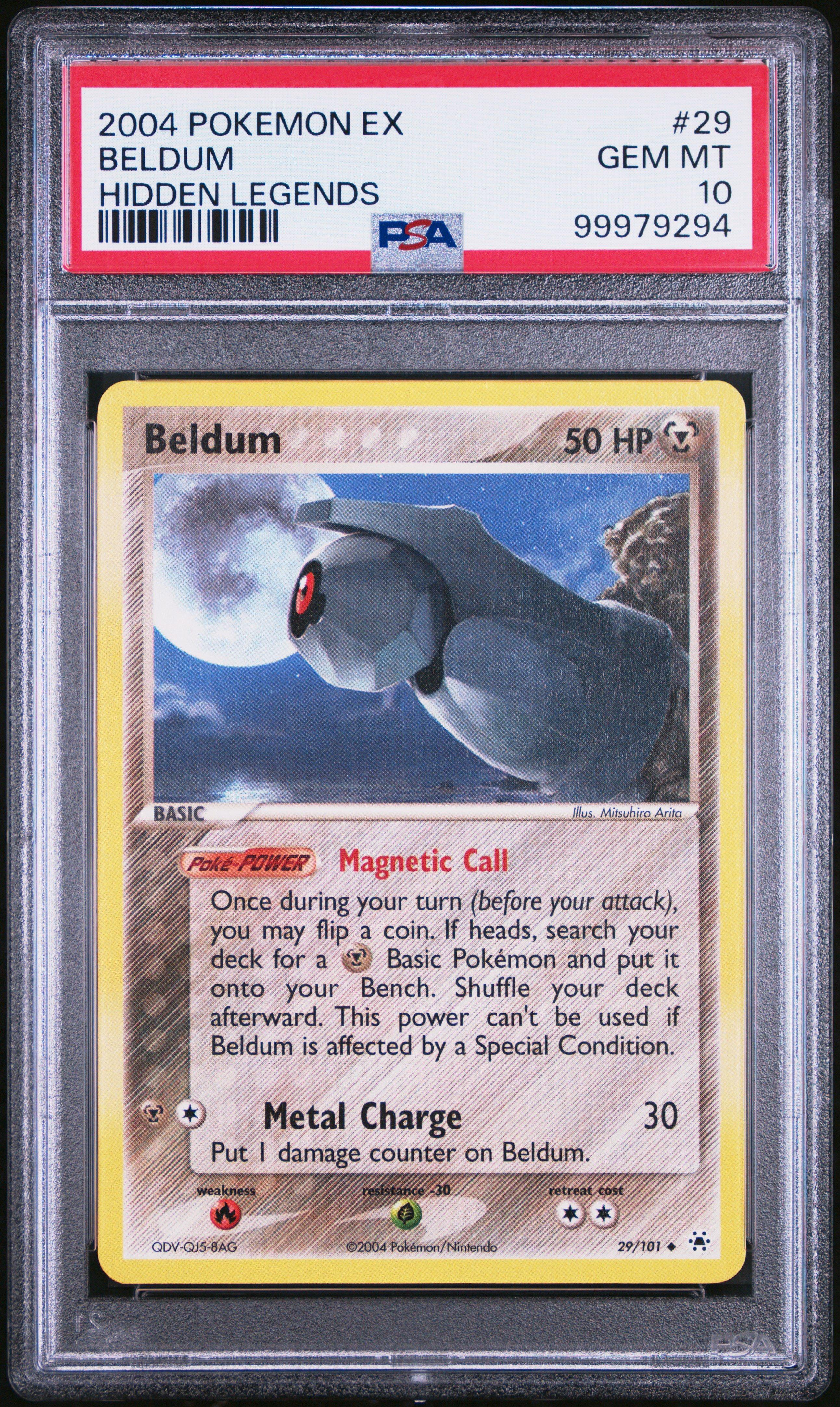 2004 Pokemon Ex Hidden Legends 29 Beldum PSA 10