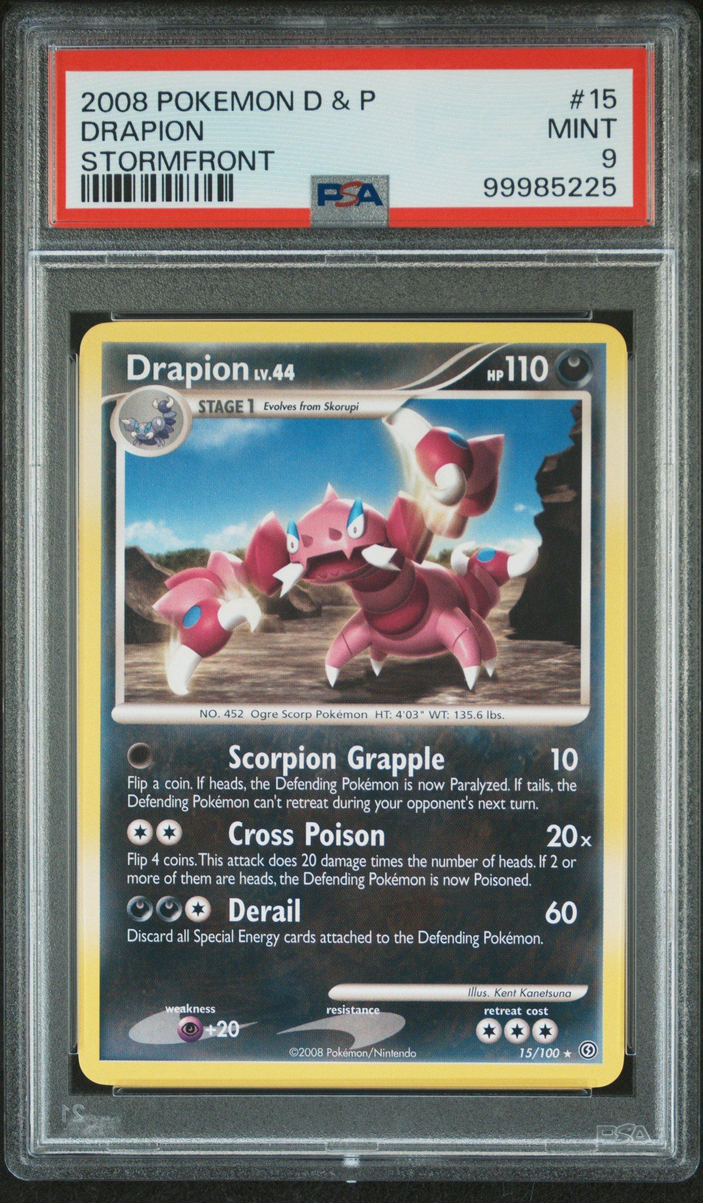 2008 Pokemon Diamond & Pearl Stormfront 15 Drapion PSA 9