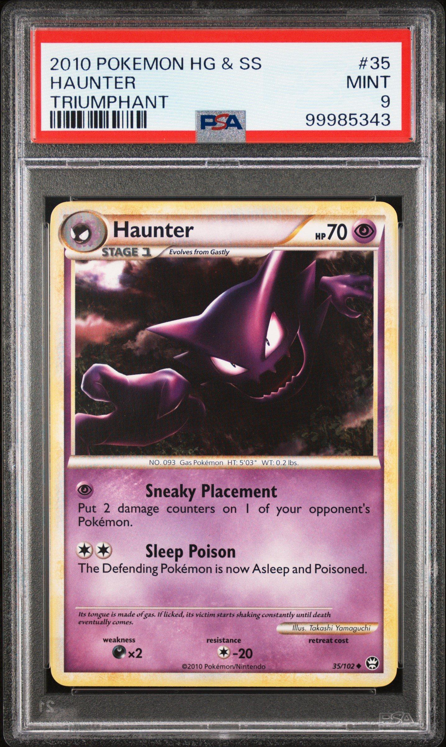 2010 Pokemon Heartgold & Soulsilver Triumphant 35 Haunter PSA 9