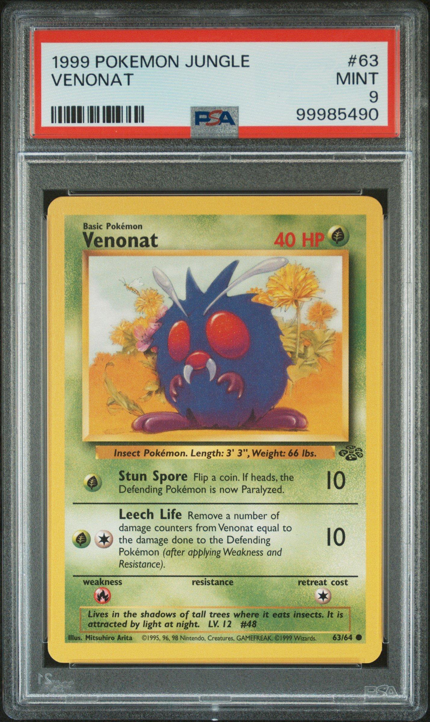 pokemon venonat card 1996 Japanese Green Poker Set Nintendo Playing #48 MBA AUTH on Fanatics Collect flip a coin Venonat - KDJL-SSR-015 Holo Rare