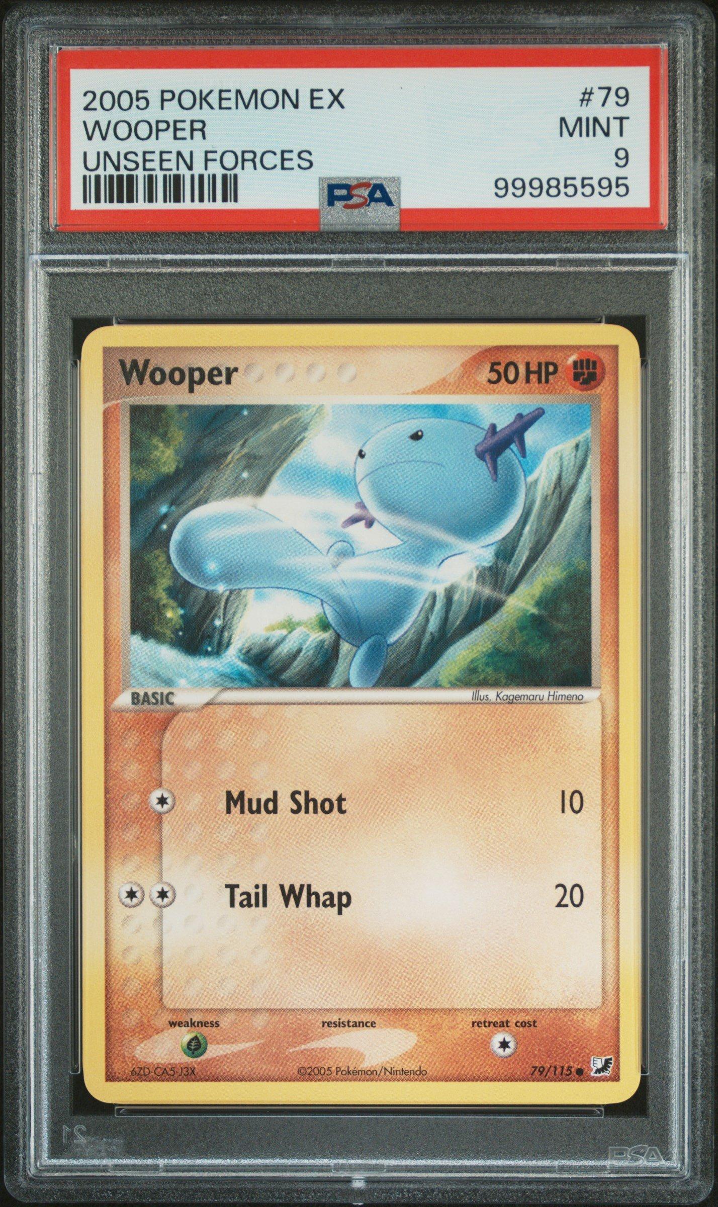 2005 Pokemon Ex Unseen Forces 79 Wooper PSA 9 Graded Card | GameStop