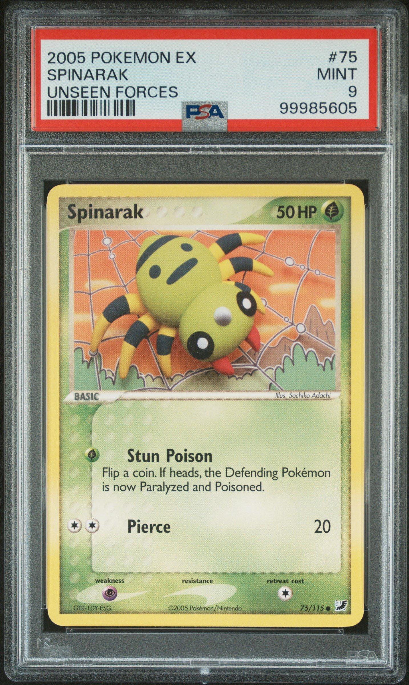 2005 Pokemon Ex Unseen Forces 75 Spinarak PSA 9 Graded Card | GameStop