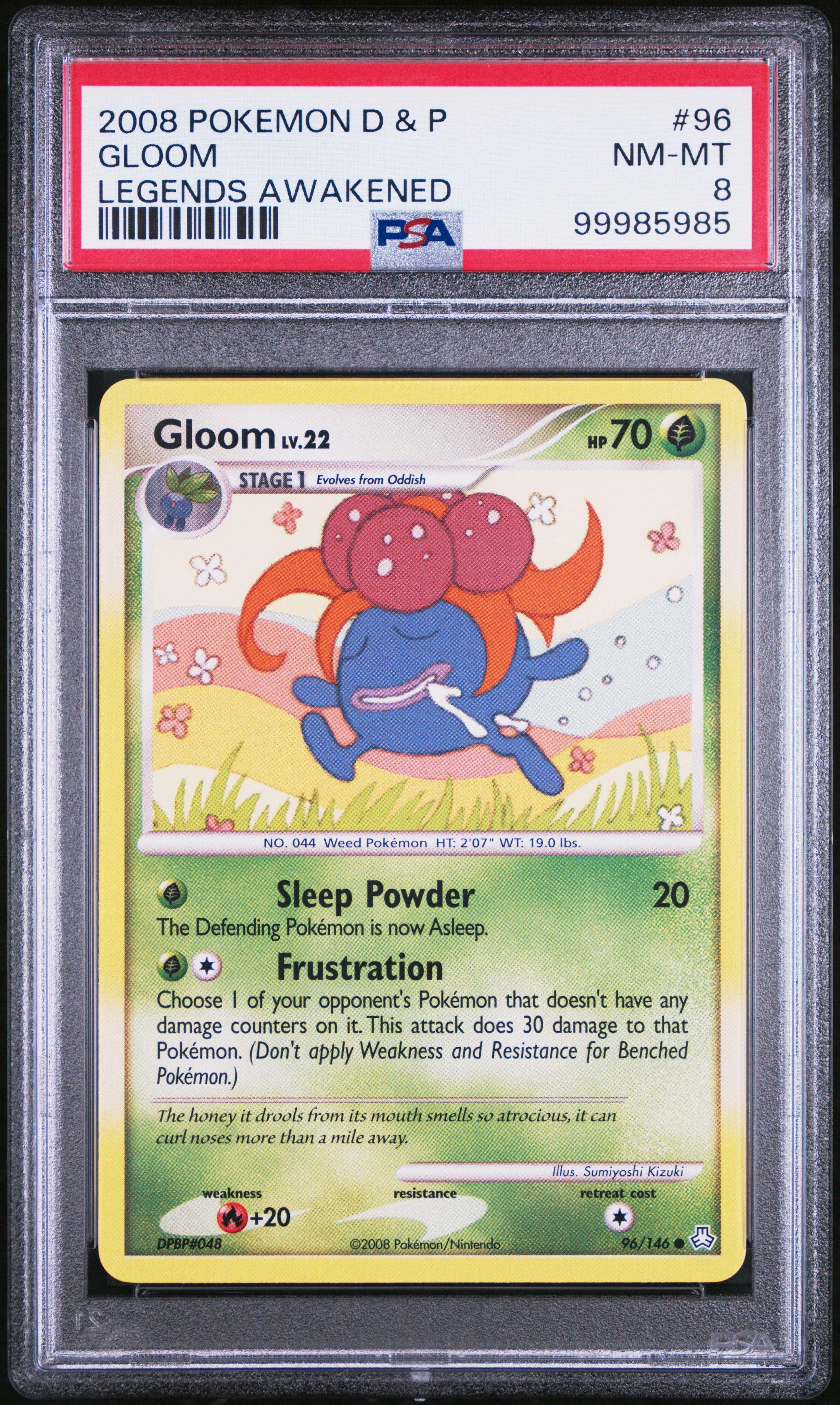 2008 Pokemon Diamond & Pearl Legends Awakened 96 Gloom PSA 8