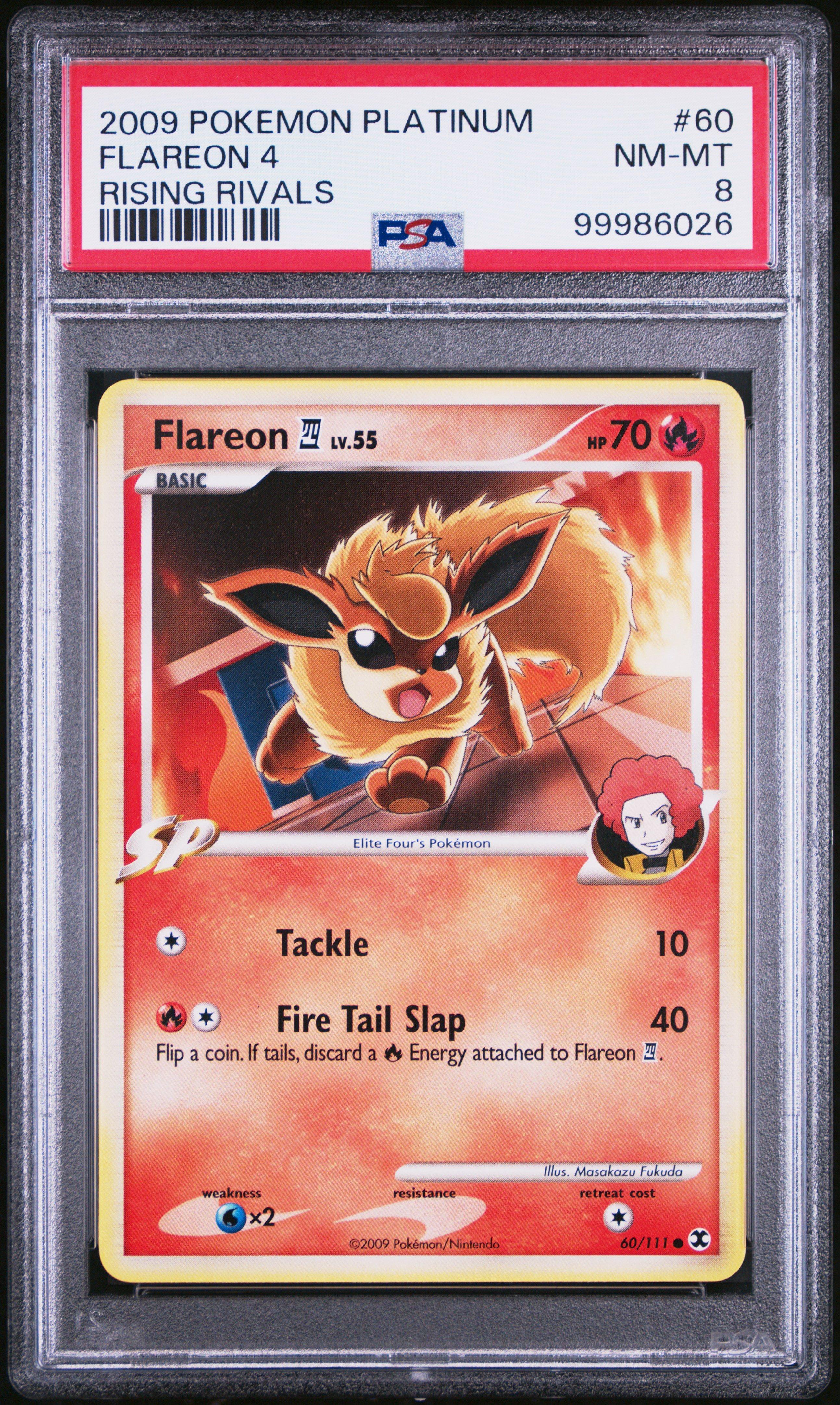 2009 Pokemon Platinum Rising Rivals 60 Flareon 4 PSA 8