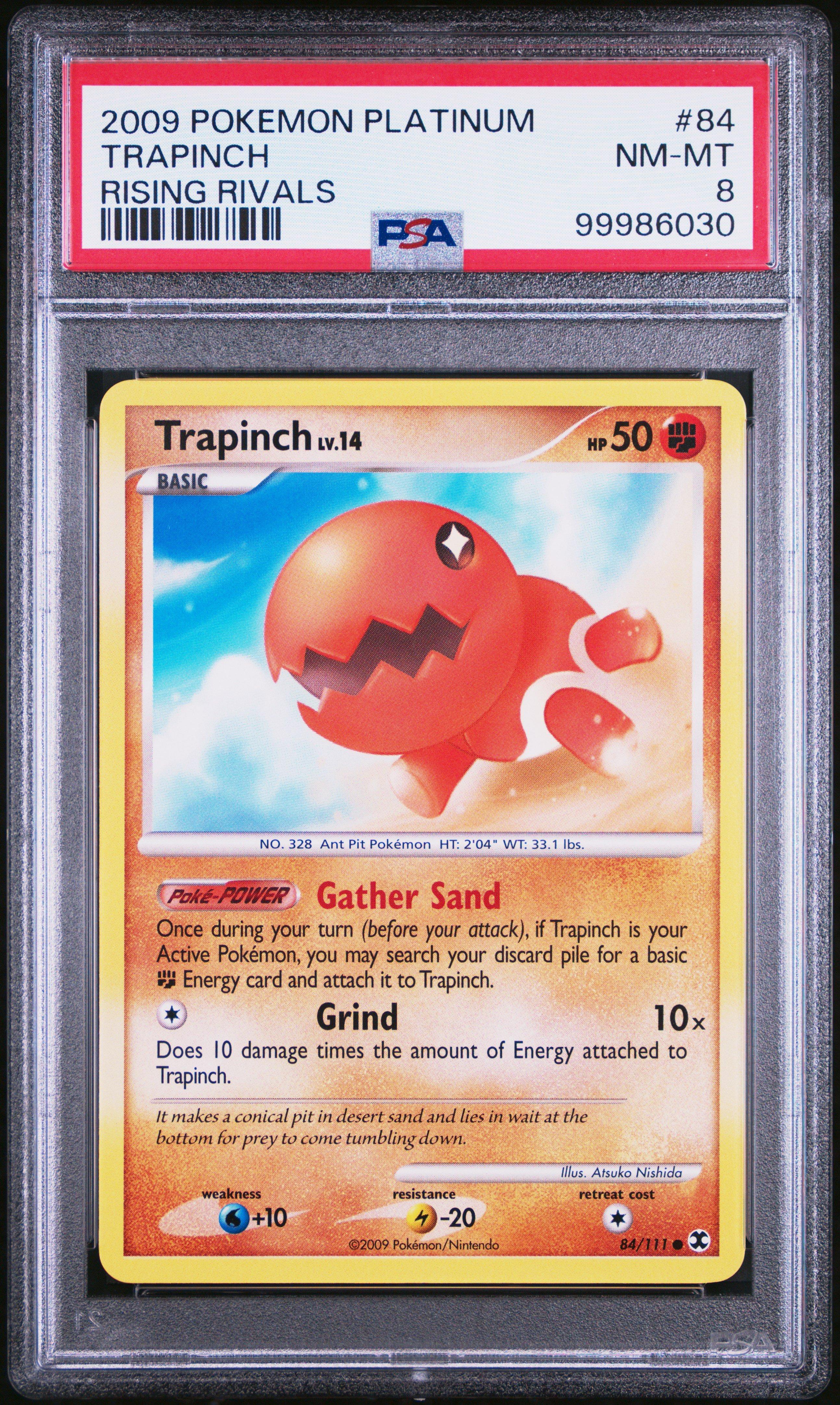 2009 Pokemon Platinum Rising Rivals 84 Trapinch PSA 8