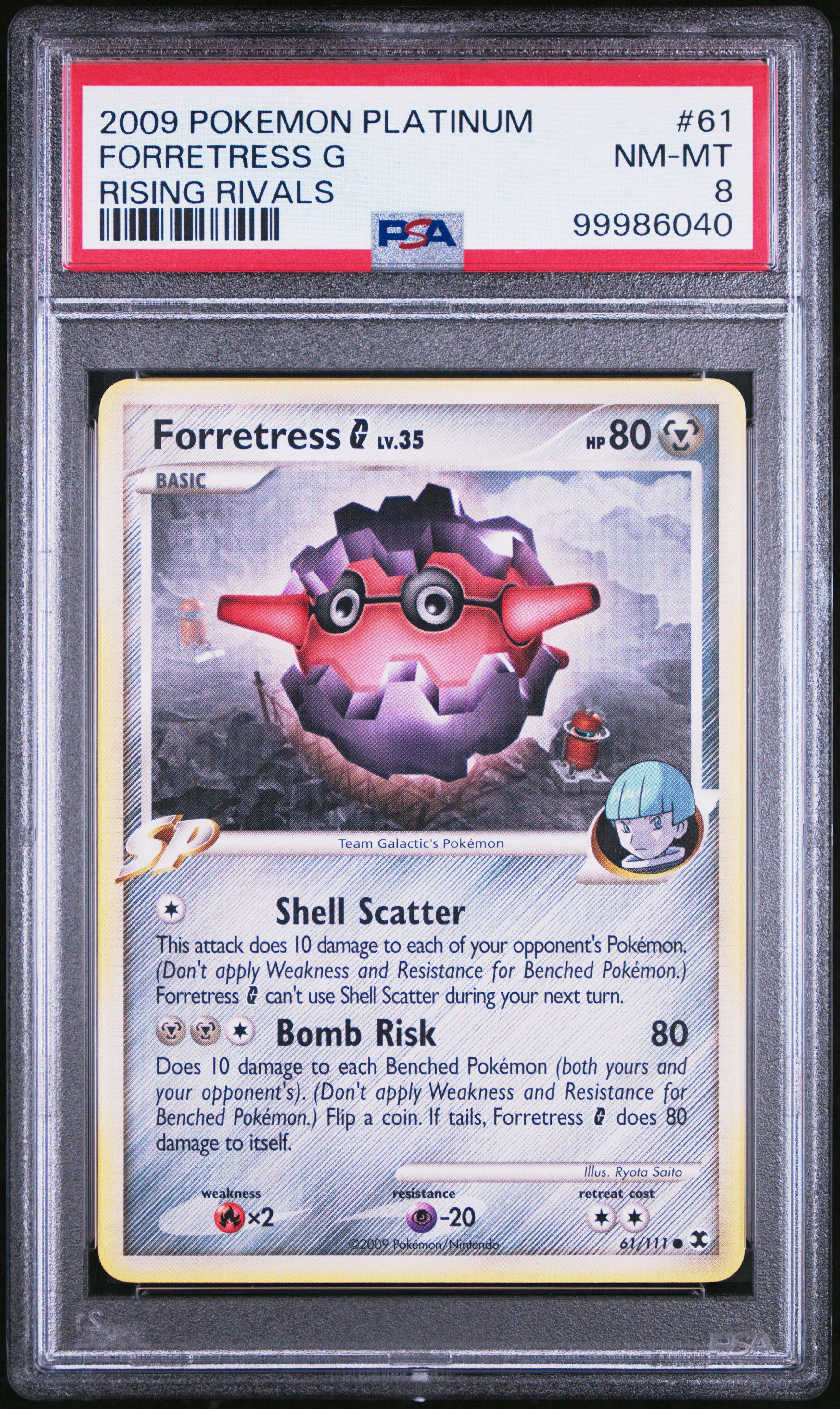 2009 Pokemon Platinum Rising Rivals 61 Forretress G PSA 8