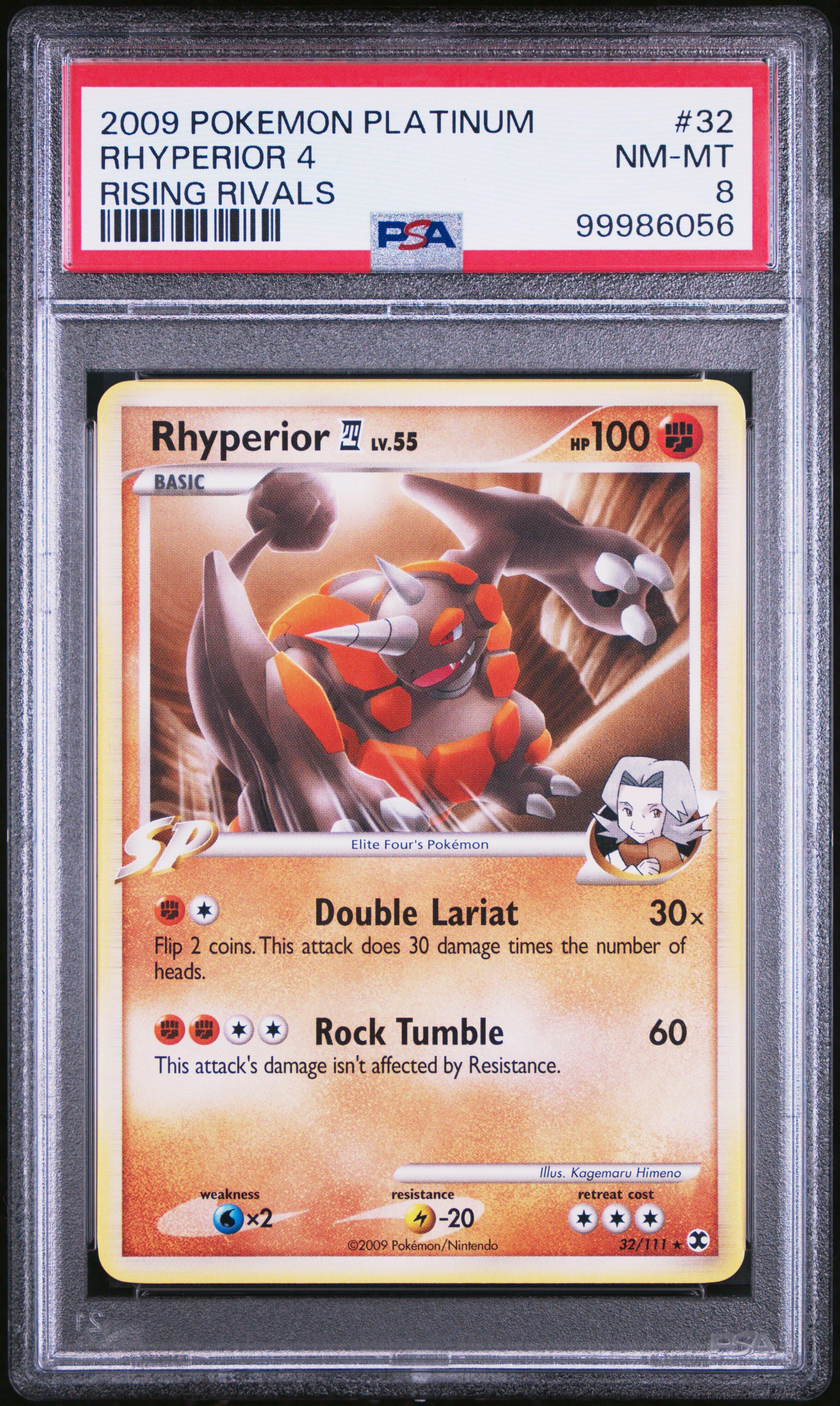 2009 Pokemon Platinum Rising Rivals 32 Rhyperior 4 PSA 8