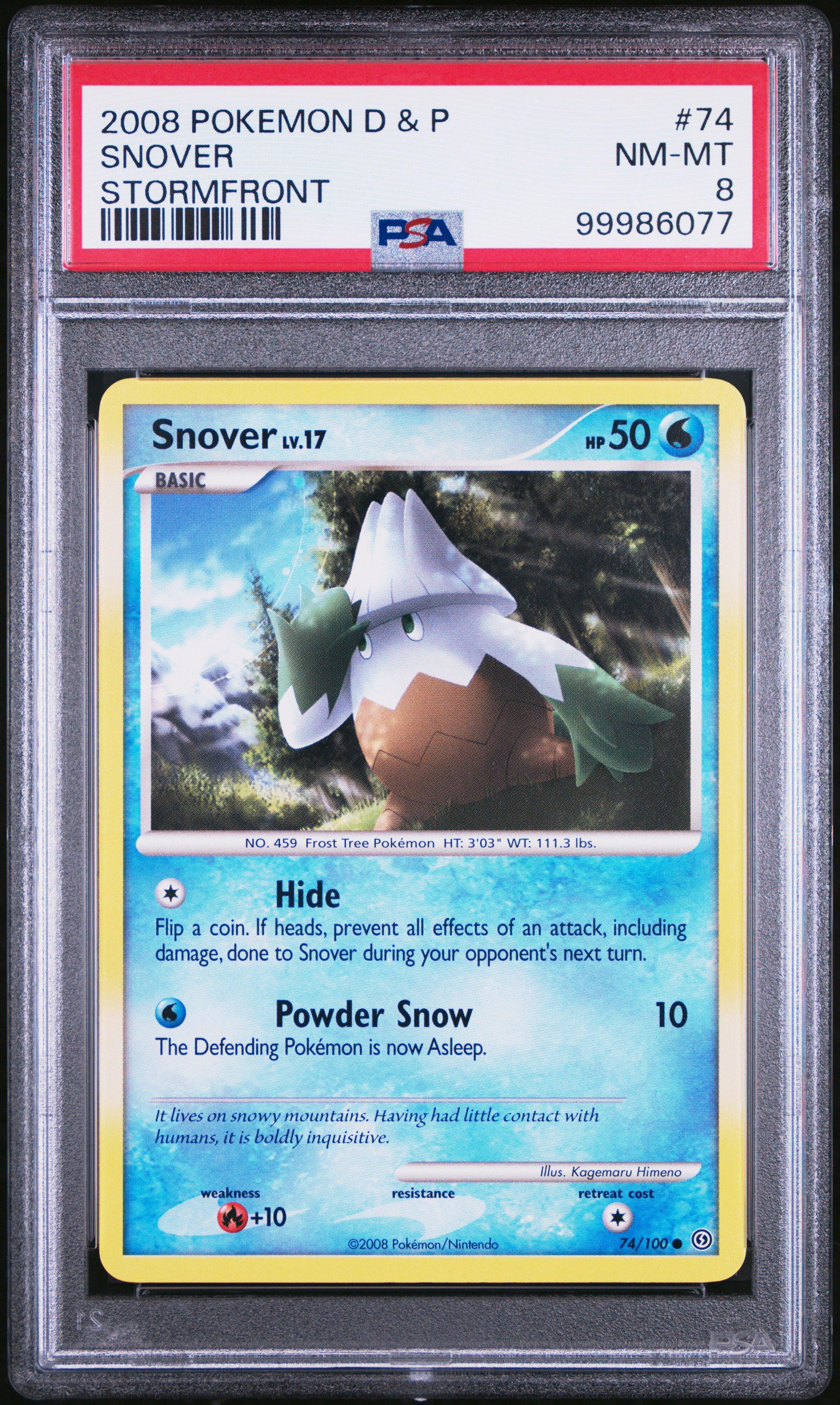 2008 Pokemon Diamond & Pearl Stormfront 74 Snover PSA 8
