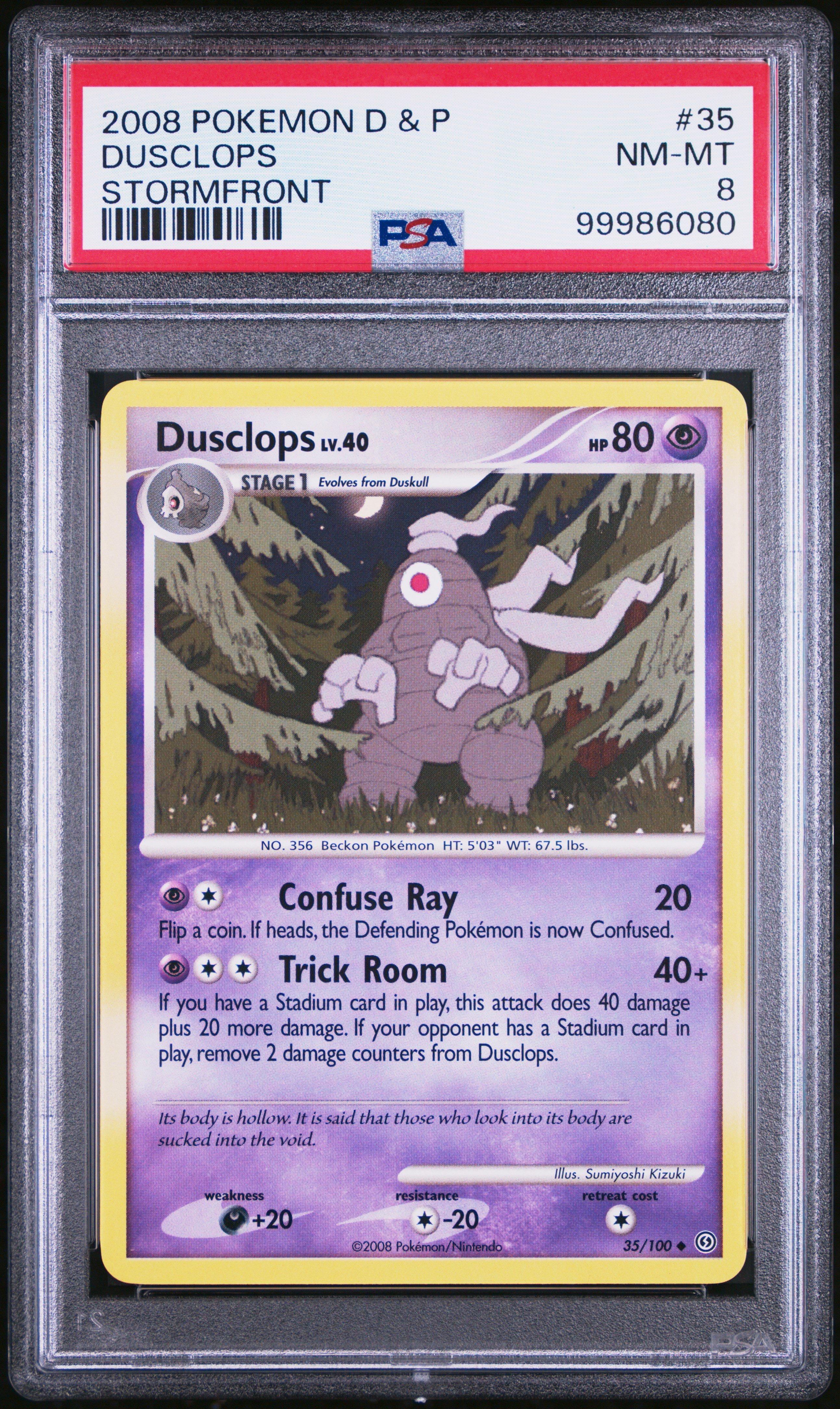 2008 Pokemon Diamond & Pearl Stormfront 35 Dusclops PSA 8