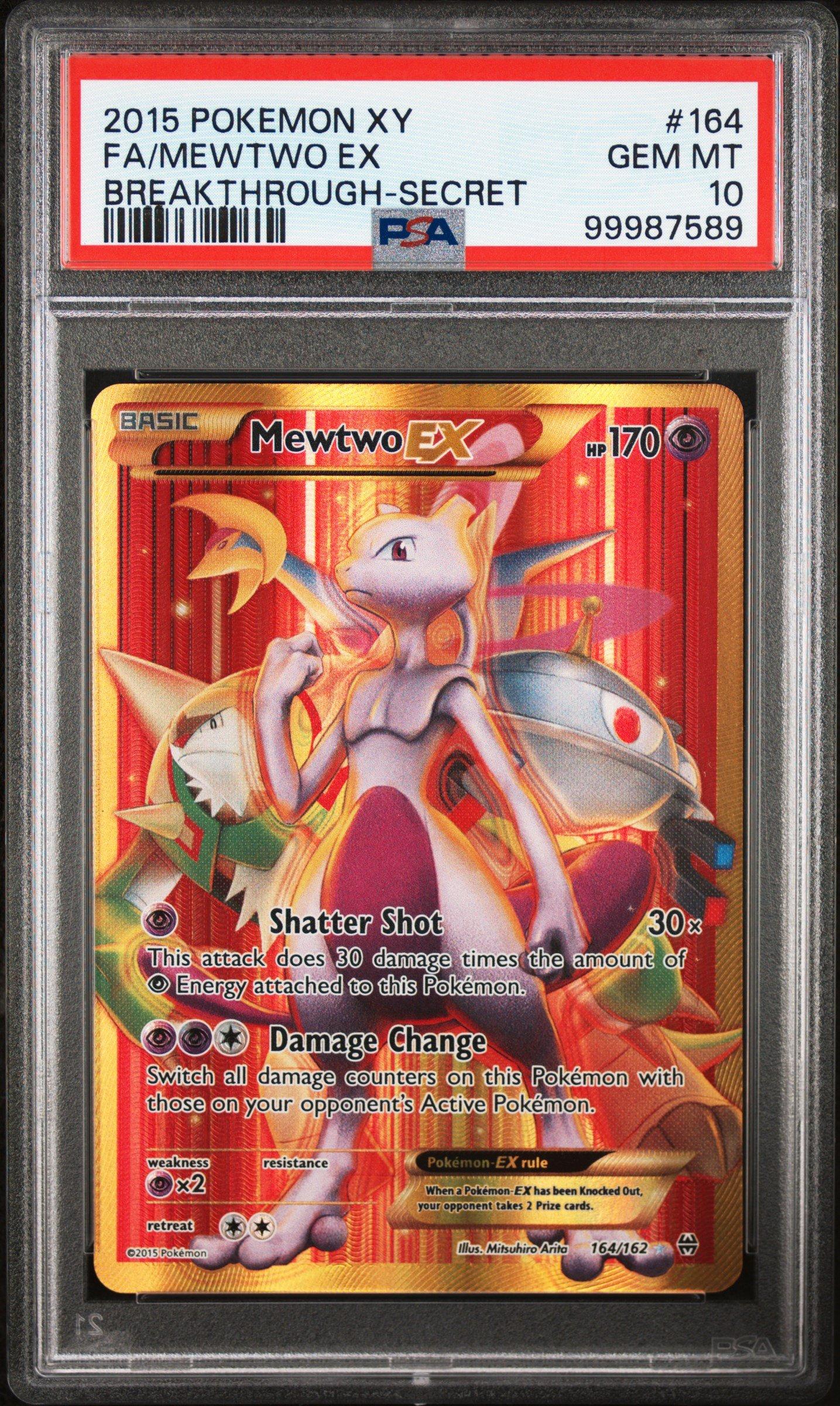 2015 Pokemon Xy Breakthrough 164 Full Art/mewtwo Ex Secret PSA 10