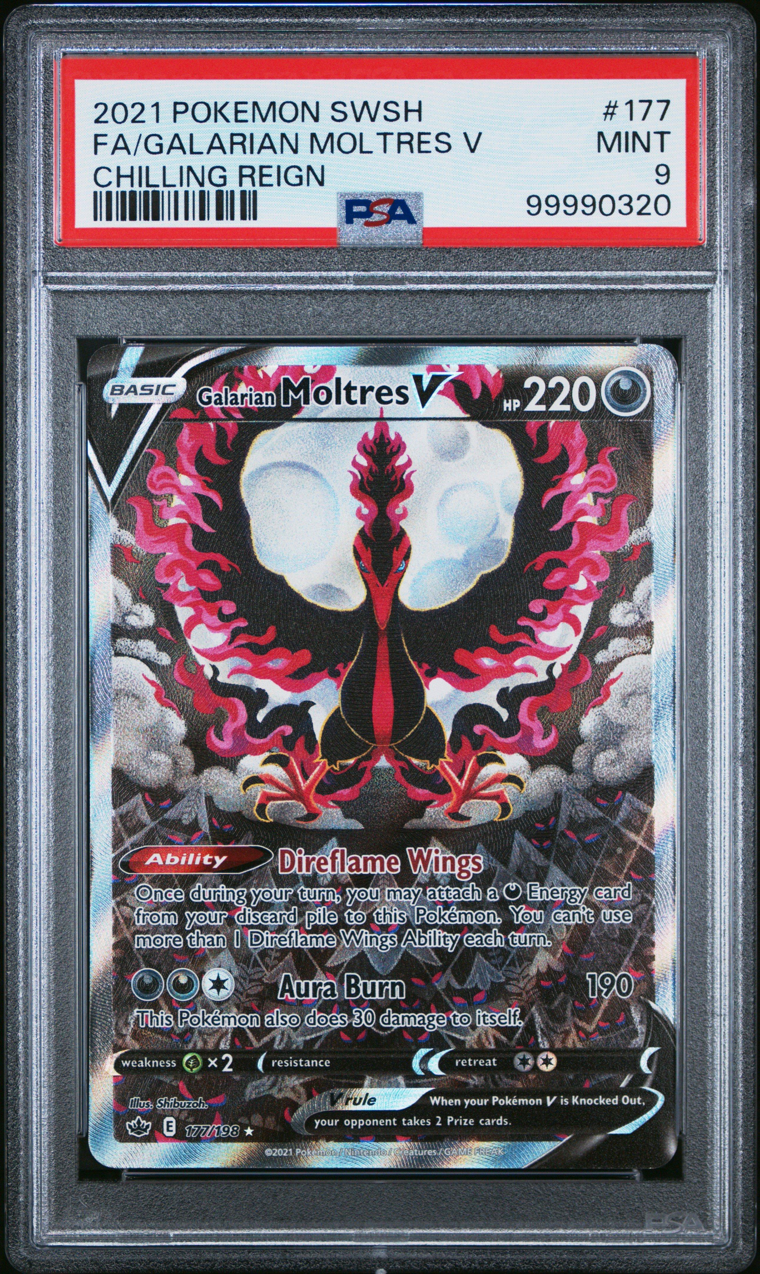 moltres v pokemon card CGC 10 PRISTINE JAPANESE 2021 GALARIAN 242/184 VMAX  PKMhobby your opponent takes 2 Prize cards. galarian moltres v pokemon card