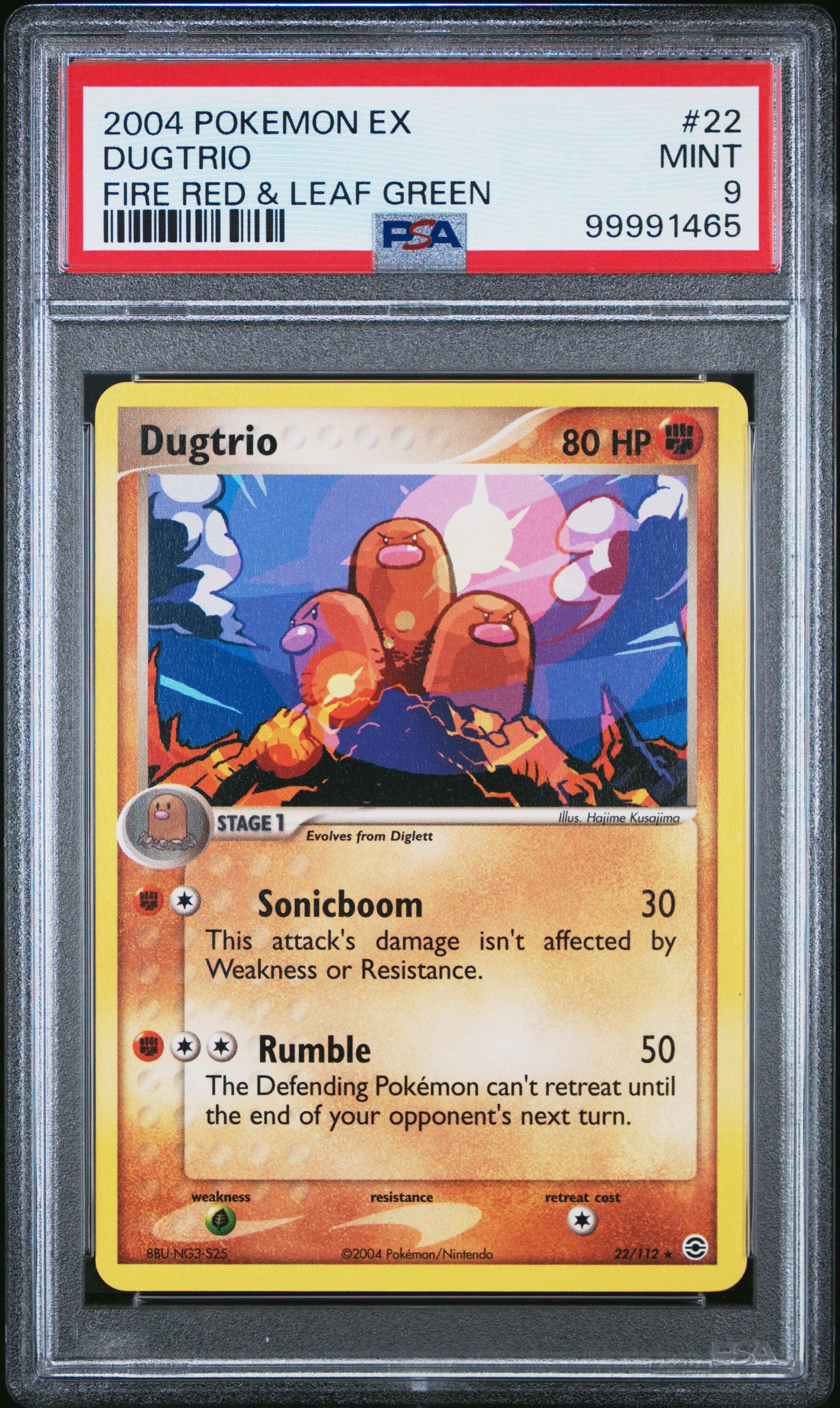 2004 Pokemon Ex Fire Red & Leaf Green 22 Dugtrio PSA 9