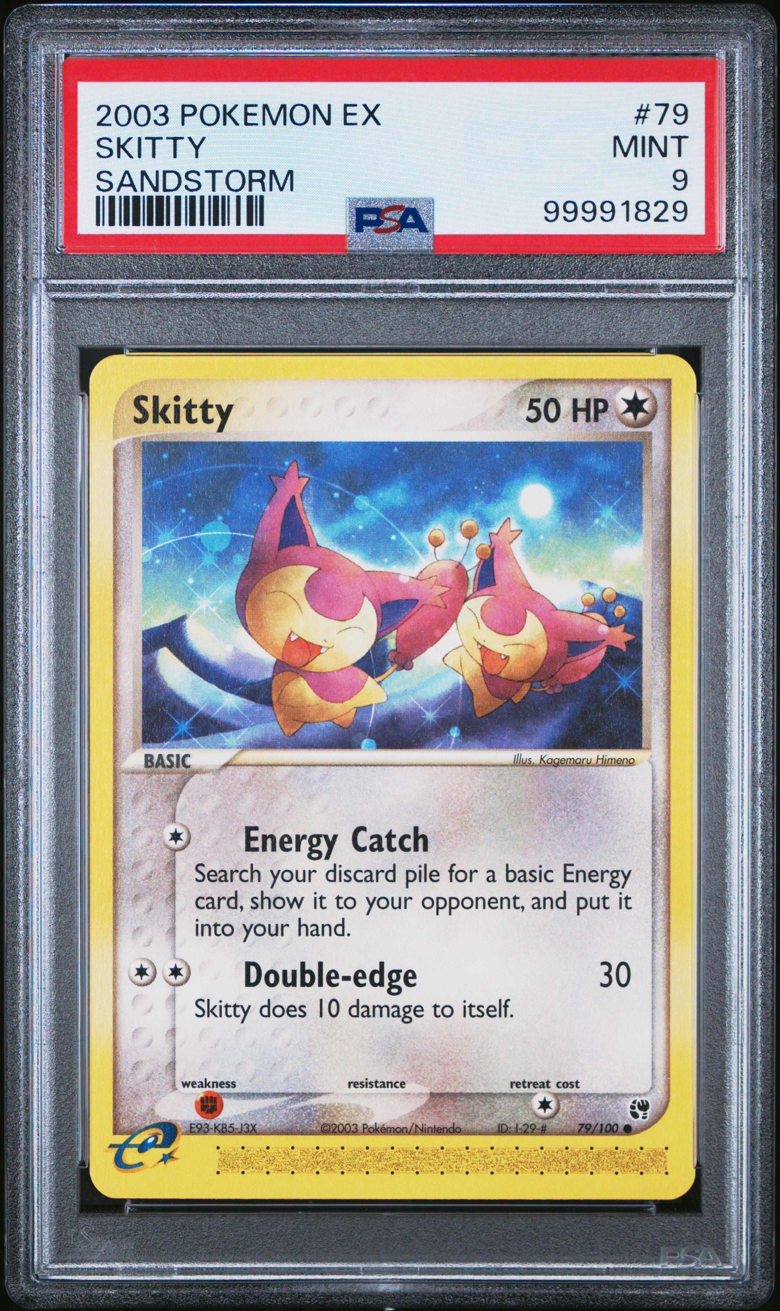 2003 Pokemon Ex Sandstorm 79 Skitty PSA 9