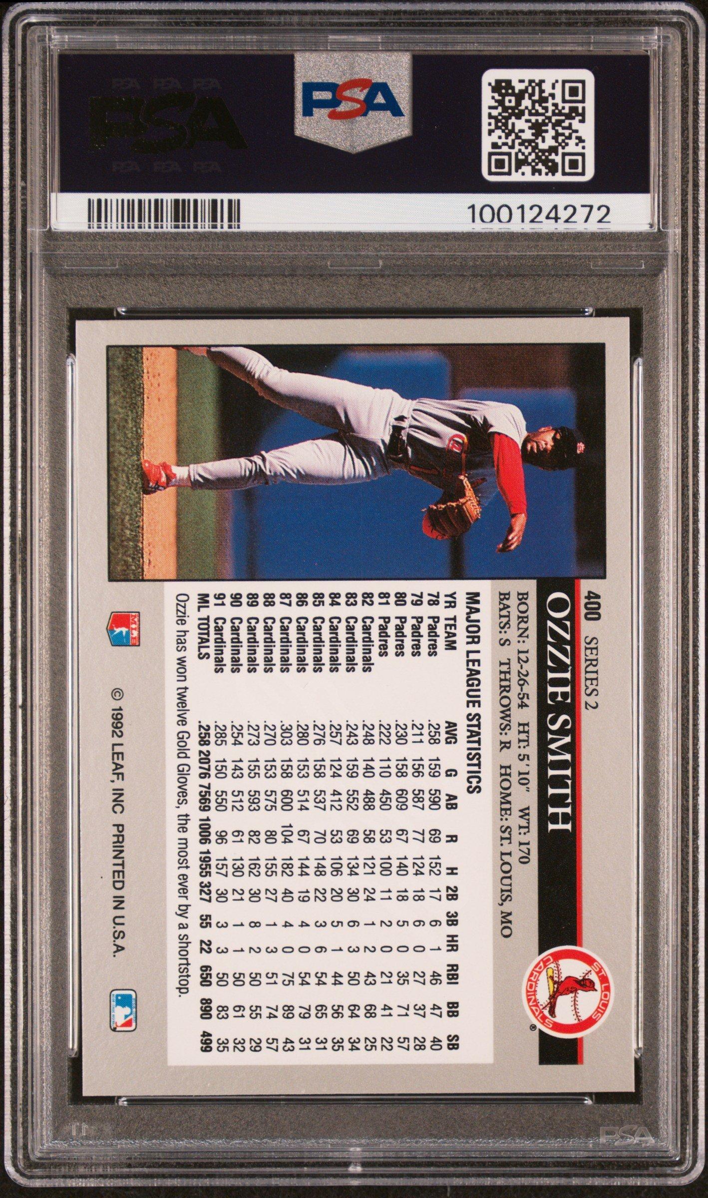 1992 Leaf 400 Ozzie Smith PSA 10 Graded Card | GameStop