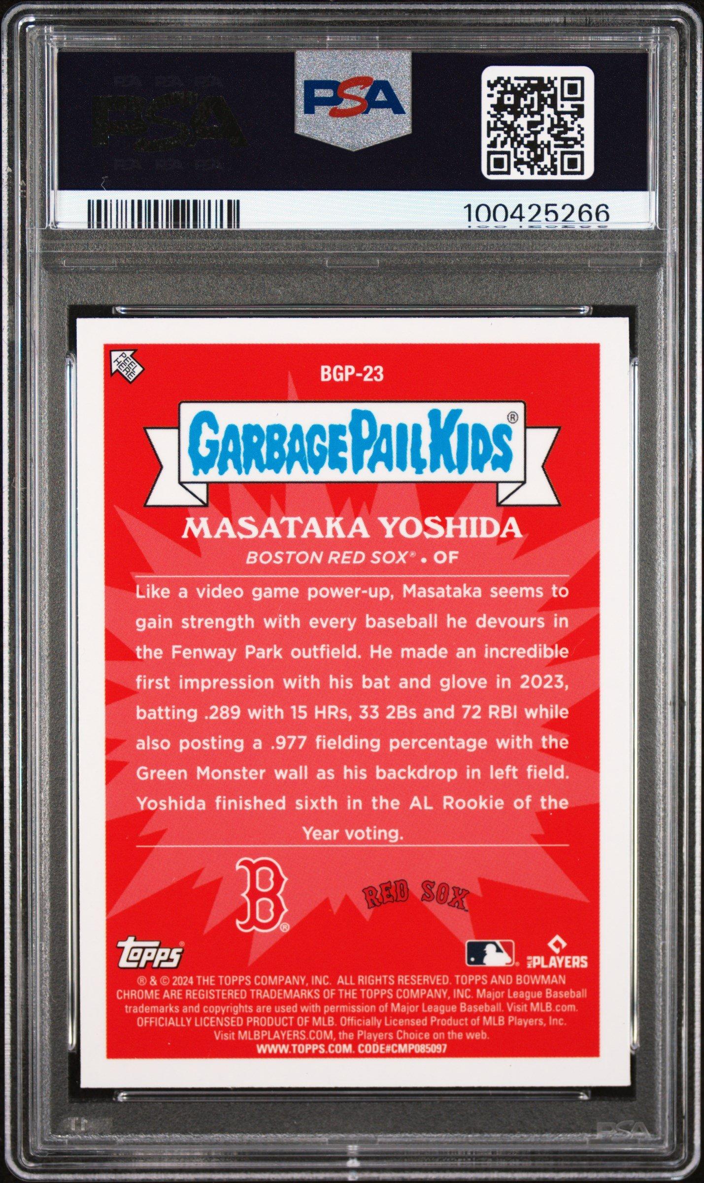 2024 Bowman Chrome Bowman Garbage Pail Kids Bgp23 Masataka Yoshida 1-up Yoshida PSA 9
