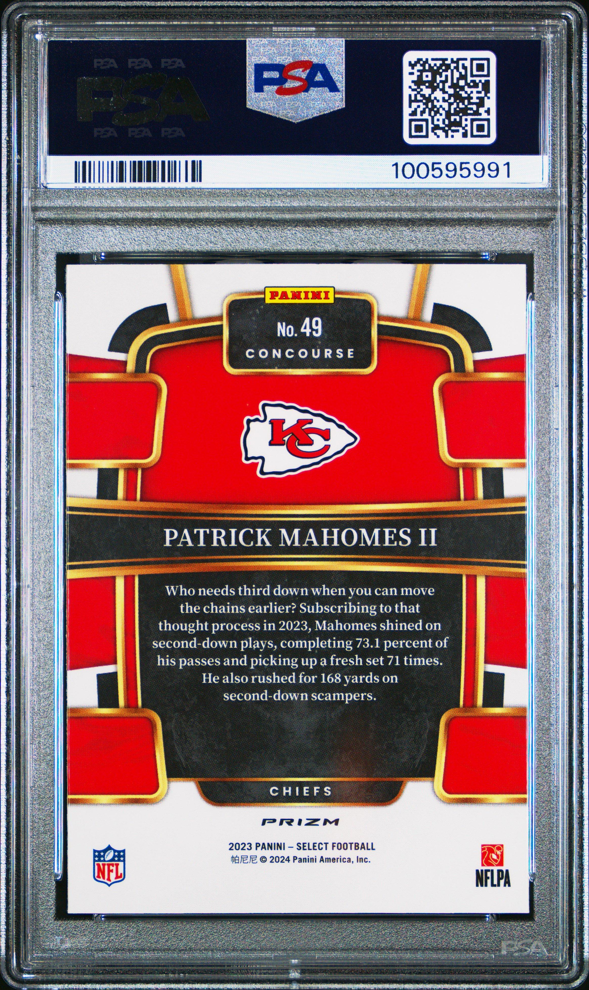 Panini Select Patrick Mahomes Ii Silver Prizm PSA