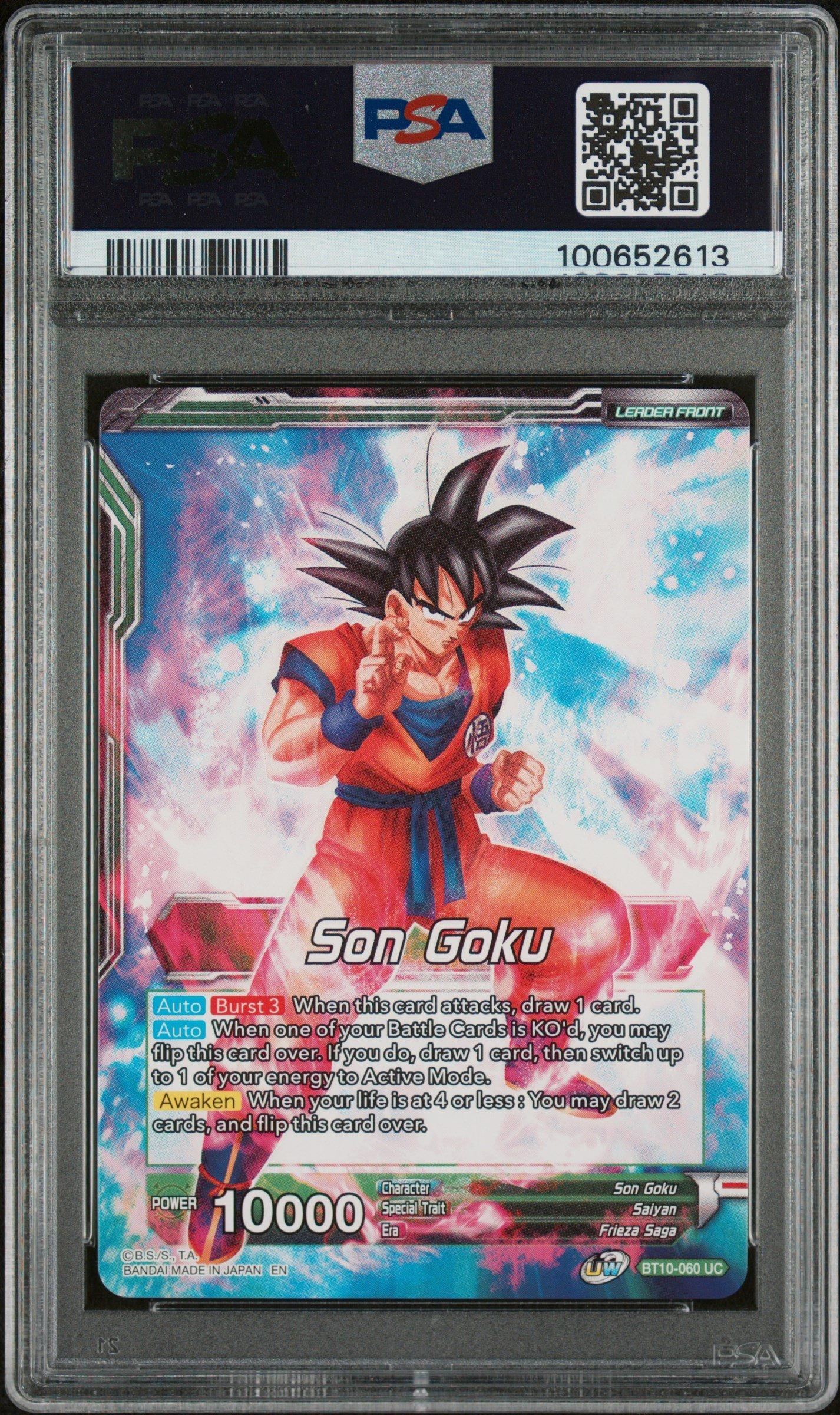 2022 Dragon Ball Super Card Game Theme Selection History Of Son Goku Bt10-060 Son Goku\ferocious Strike Ss Son Goku PSA 10