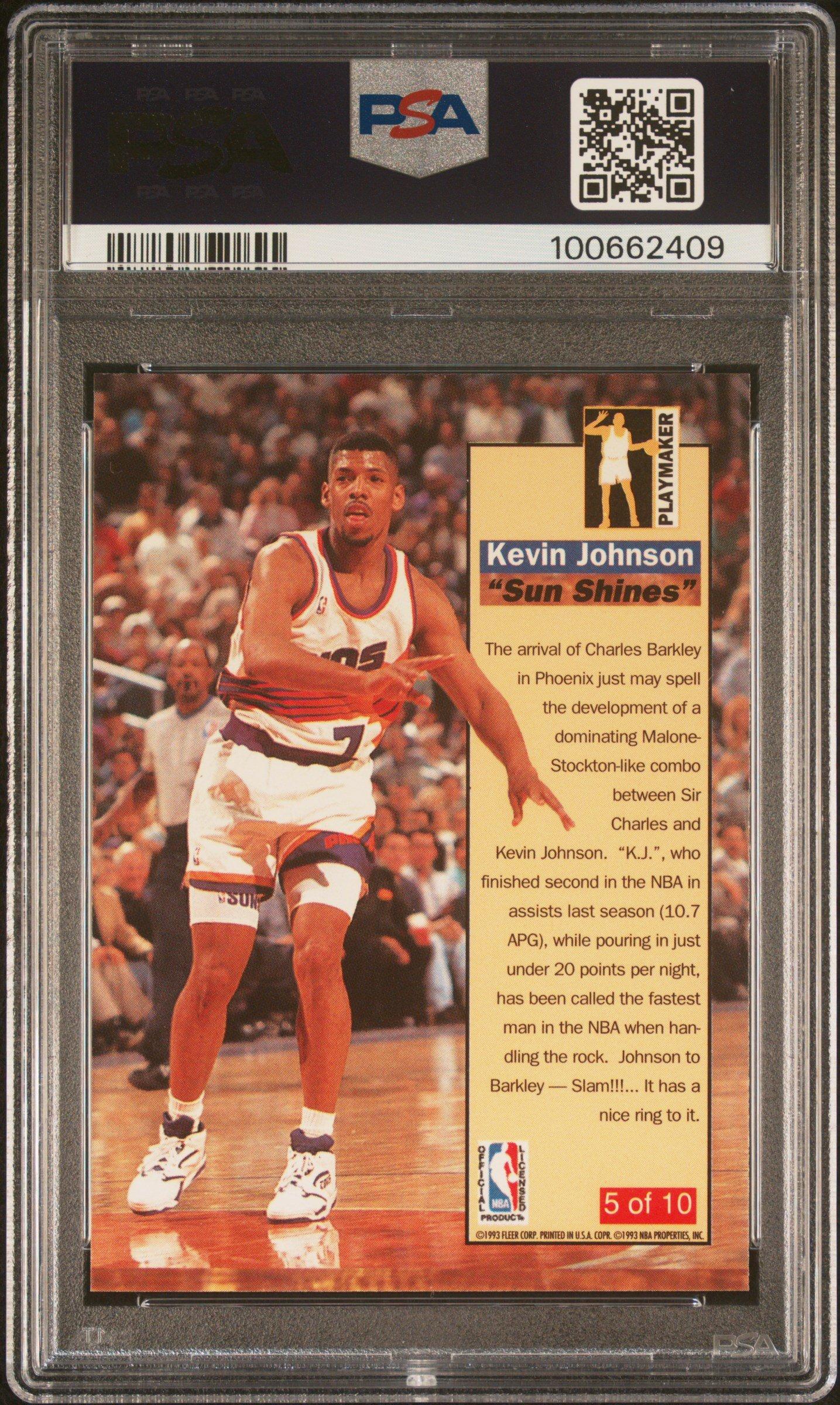 1992 Ultra Playmaker 5 Kevin Johnson PSA 9