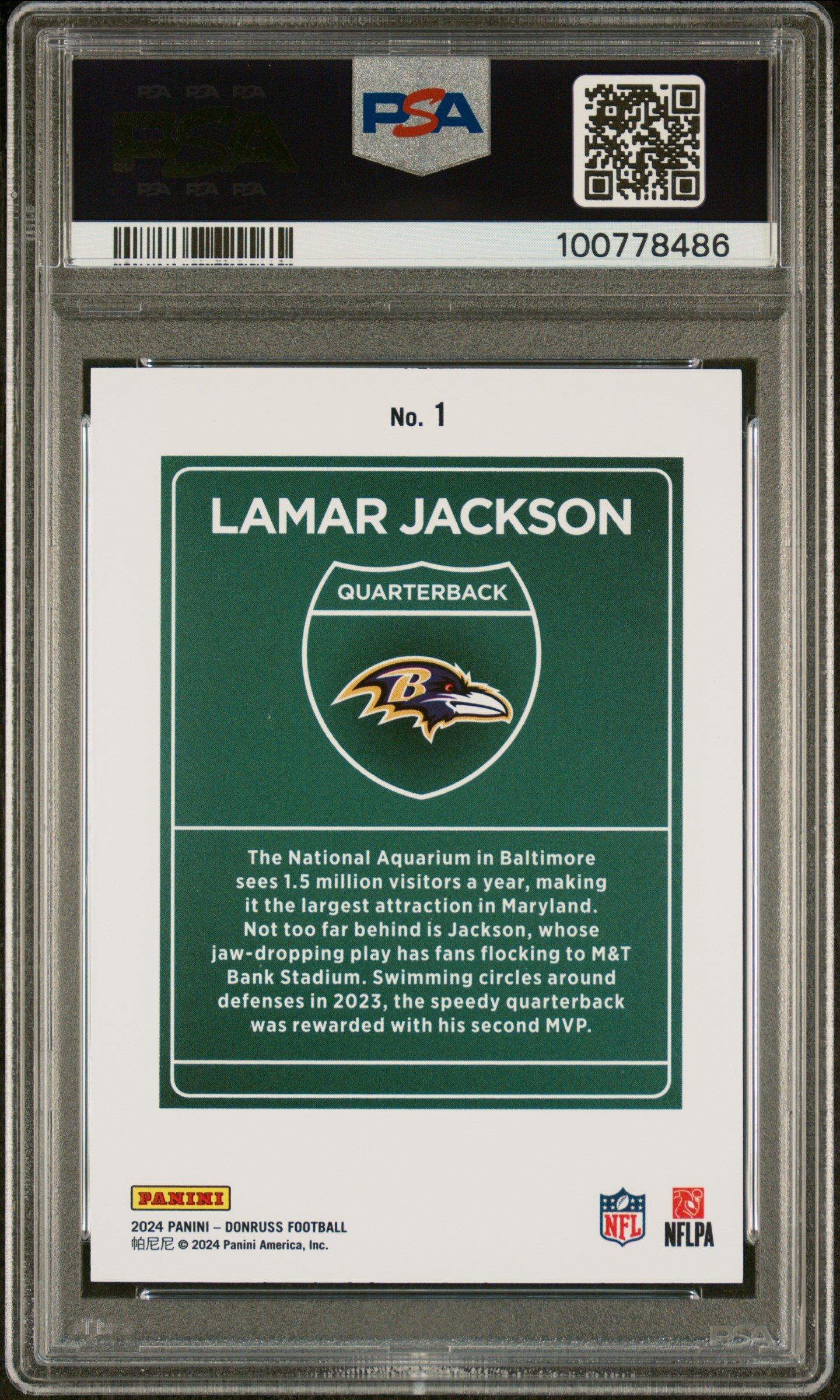 lamar jackson graded card 2018 Donruss Elite Draft Football Orange Status Die Cut #104 RC Rookie Louisville Cardinals Baltimore Ravens MINT GMA 9 Official NFL Trading by Panini America : Sports & Outdoors 2024 Panini Donruss Downtown! 1