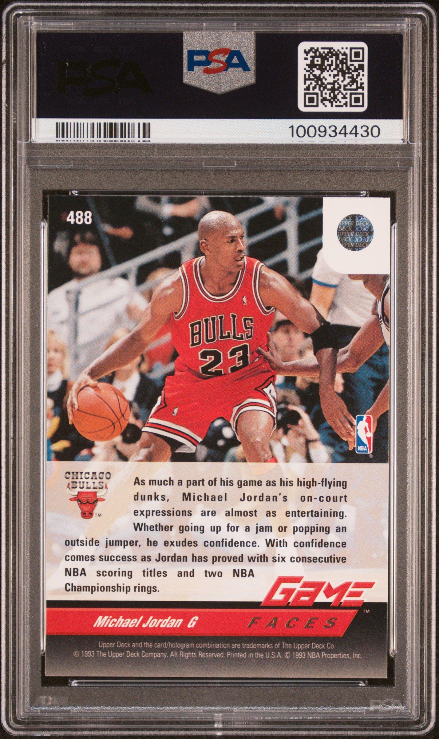 1992 Upper Deck 488 Michael Jordan PSA
