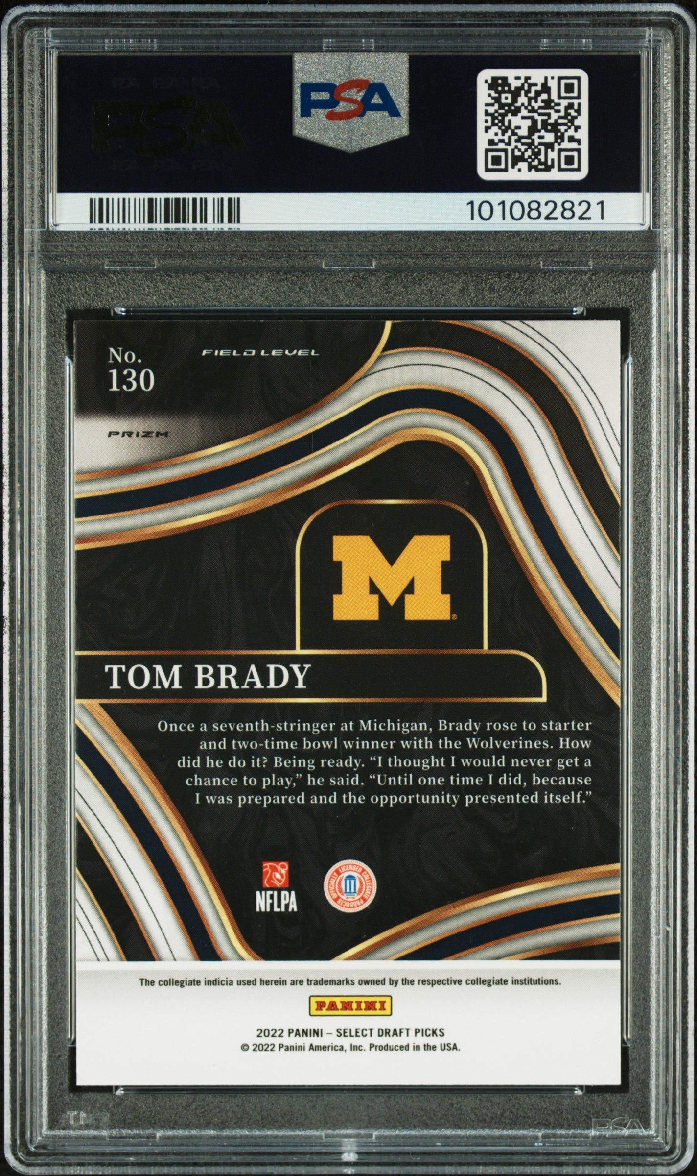 2022 Panini Select Draft Picks 130 Tom Brady Silver Prizm PSA 10