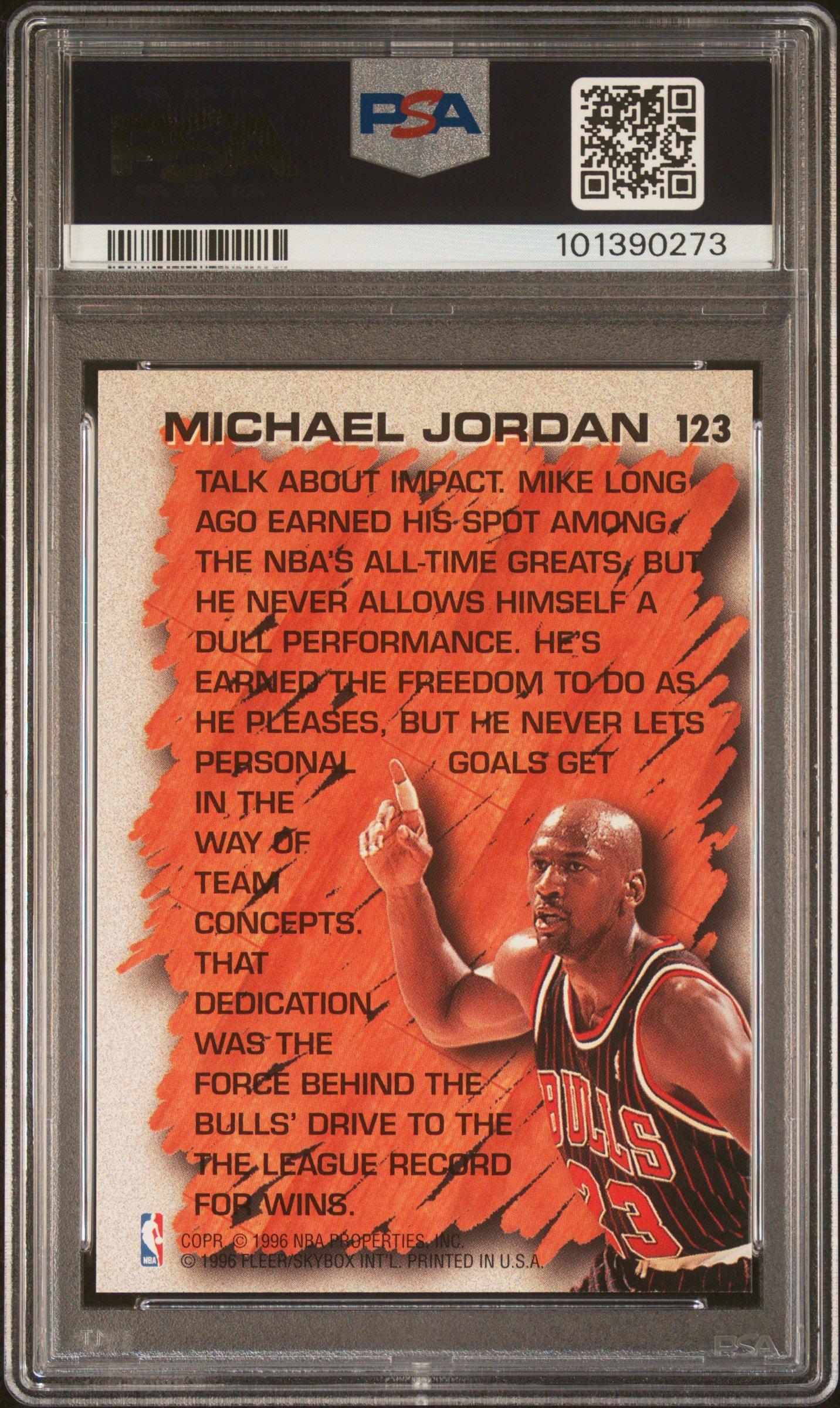 1996 Fleer 123 Michael Jordan PSA 9
