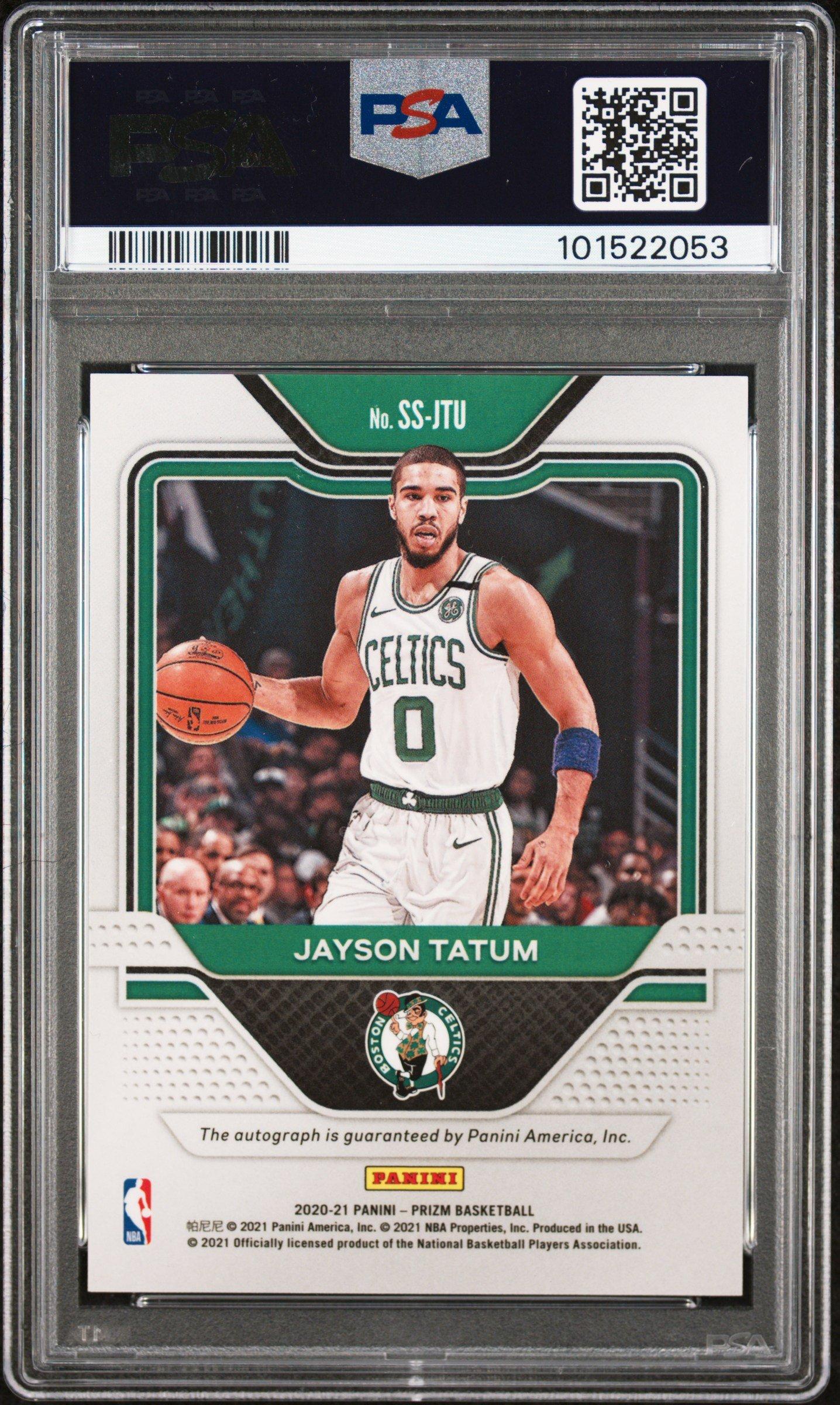 2020 Panini Prizm Sensational Signatures Ssjtu Jayson Tatum PSA 9