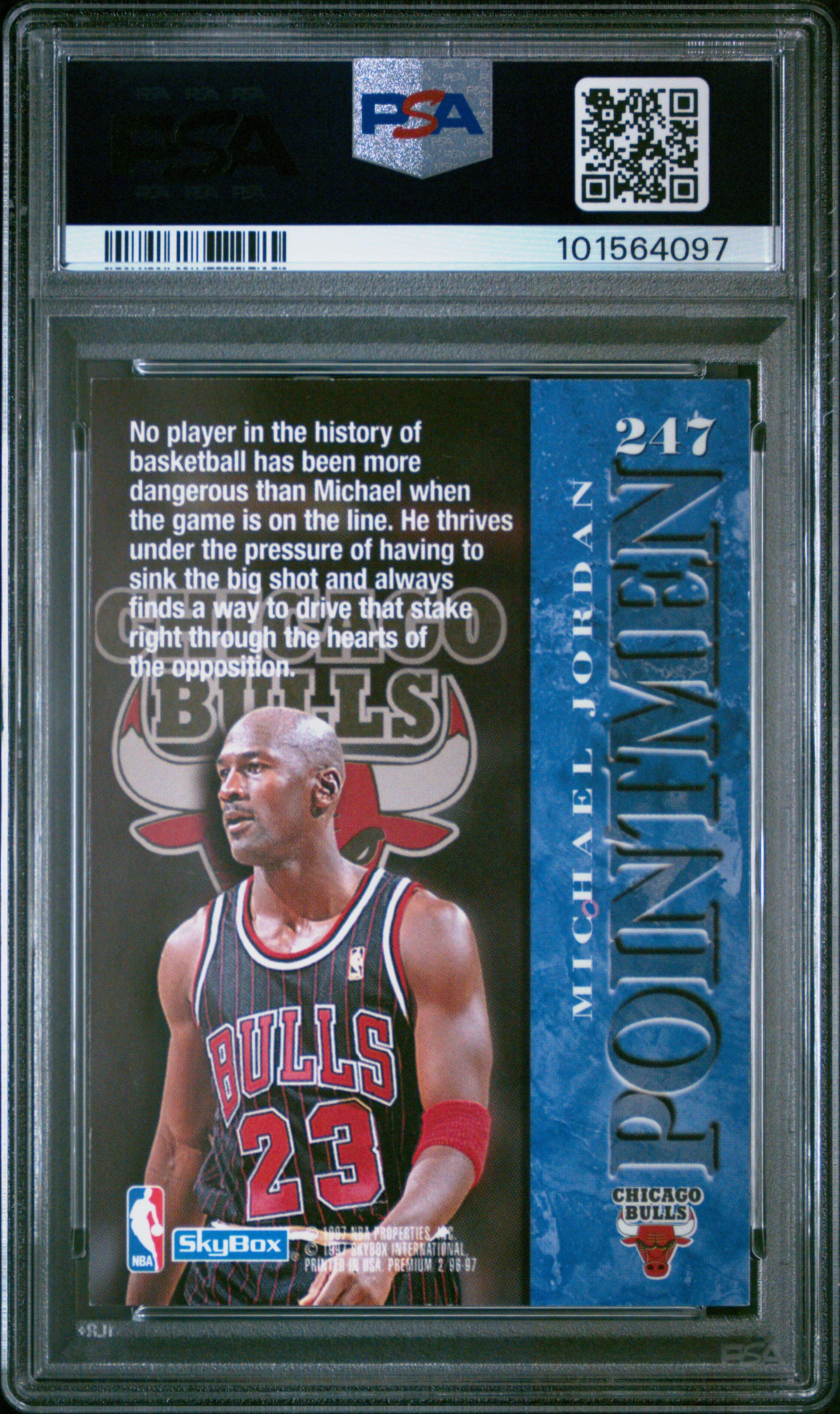 1996 Skybox Premium Michael Jordan PSA 8