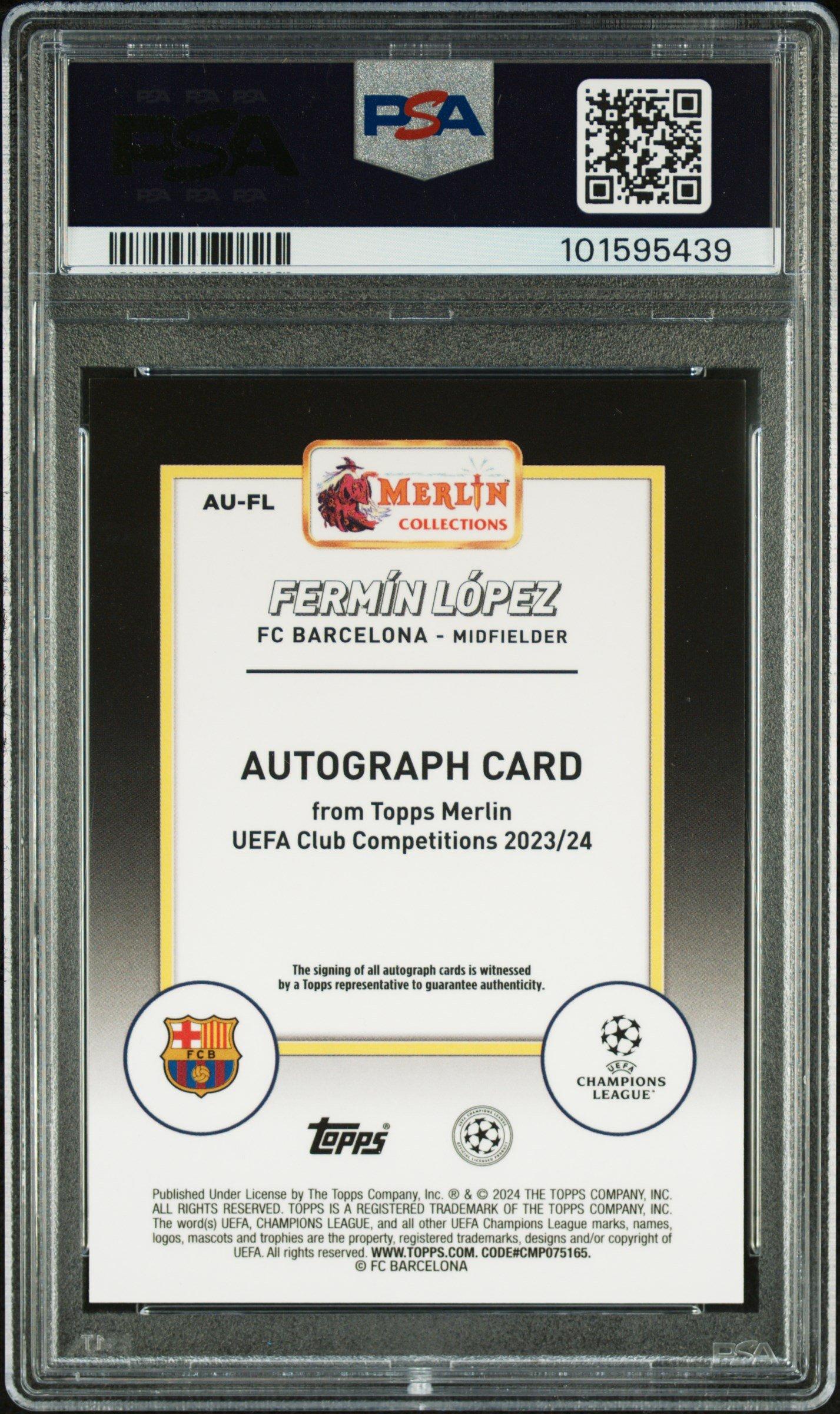 2023-24 Topps Merlin Uefa Club Competitions Autographs Aufl Fermin