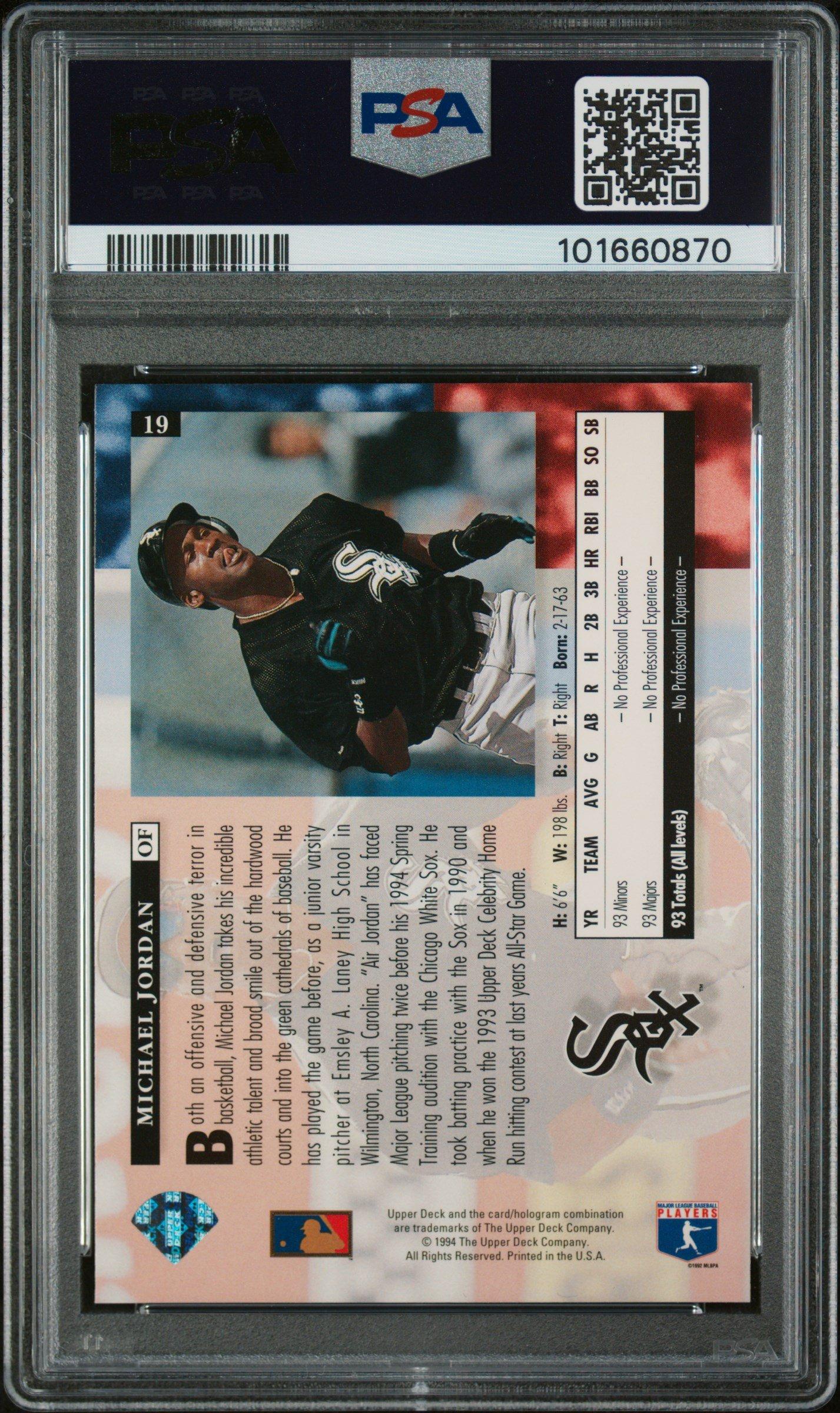 1994 Upper Deck 19 Michael Jordan Electric Diamond PSA 9