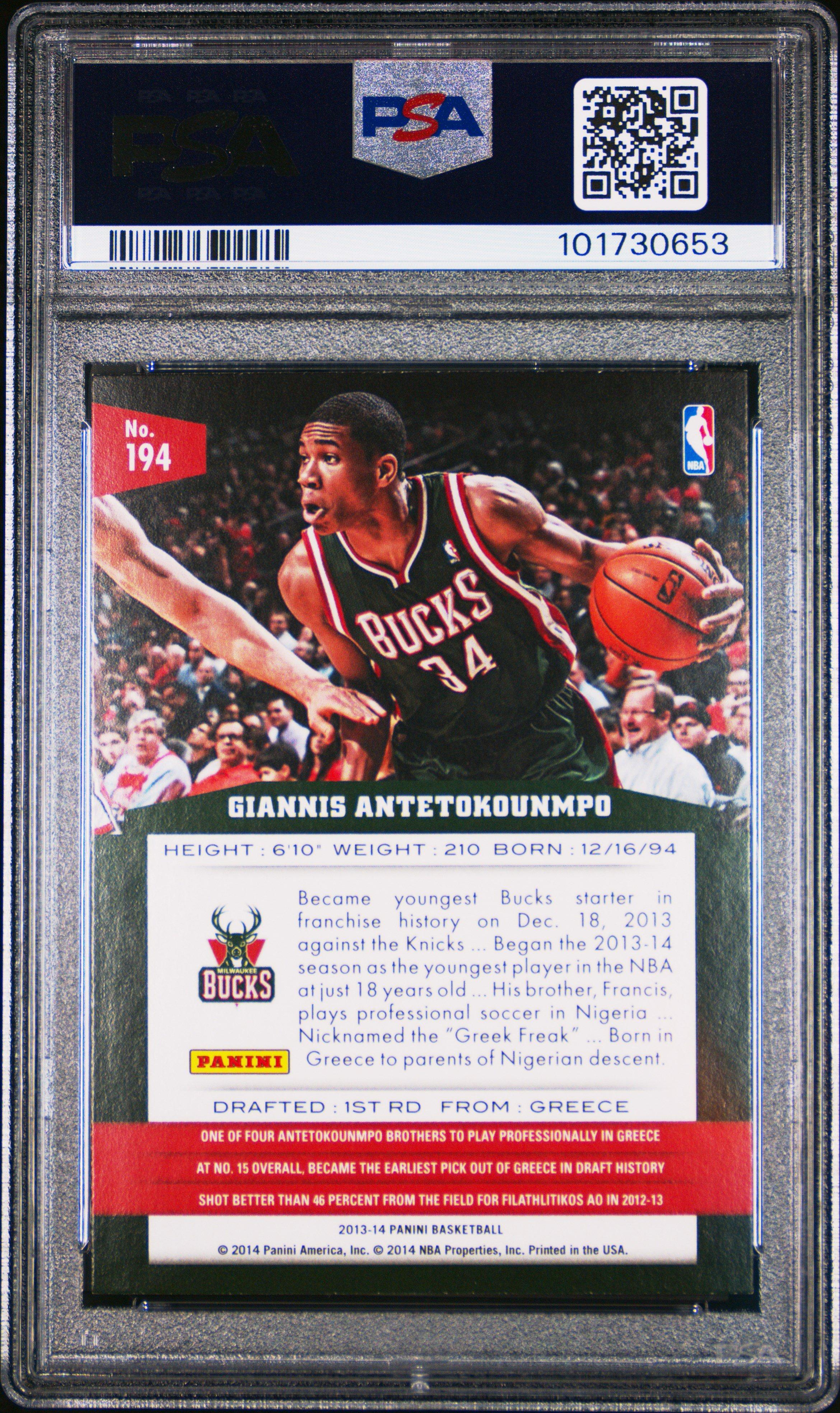 2013 Panini 194 Giannis Antetokounmpo PSA