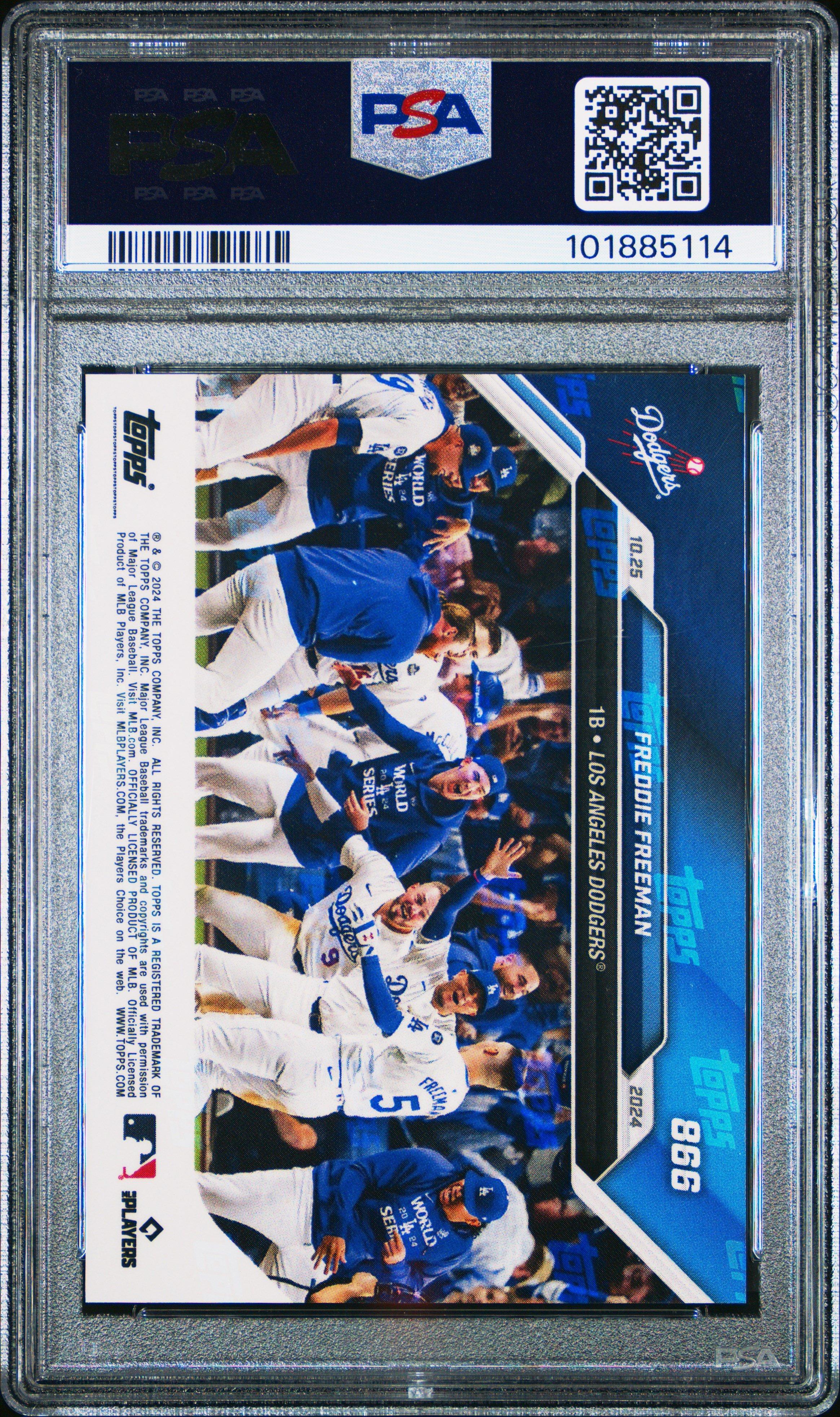 2024 Topps Now 866 Freddie Freeman PSA 10