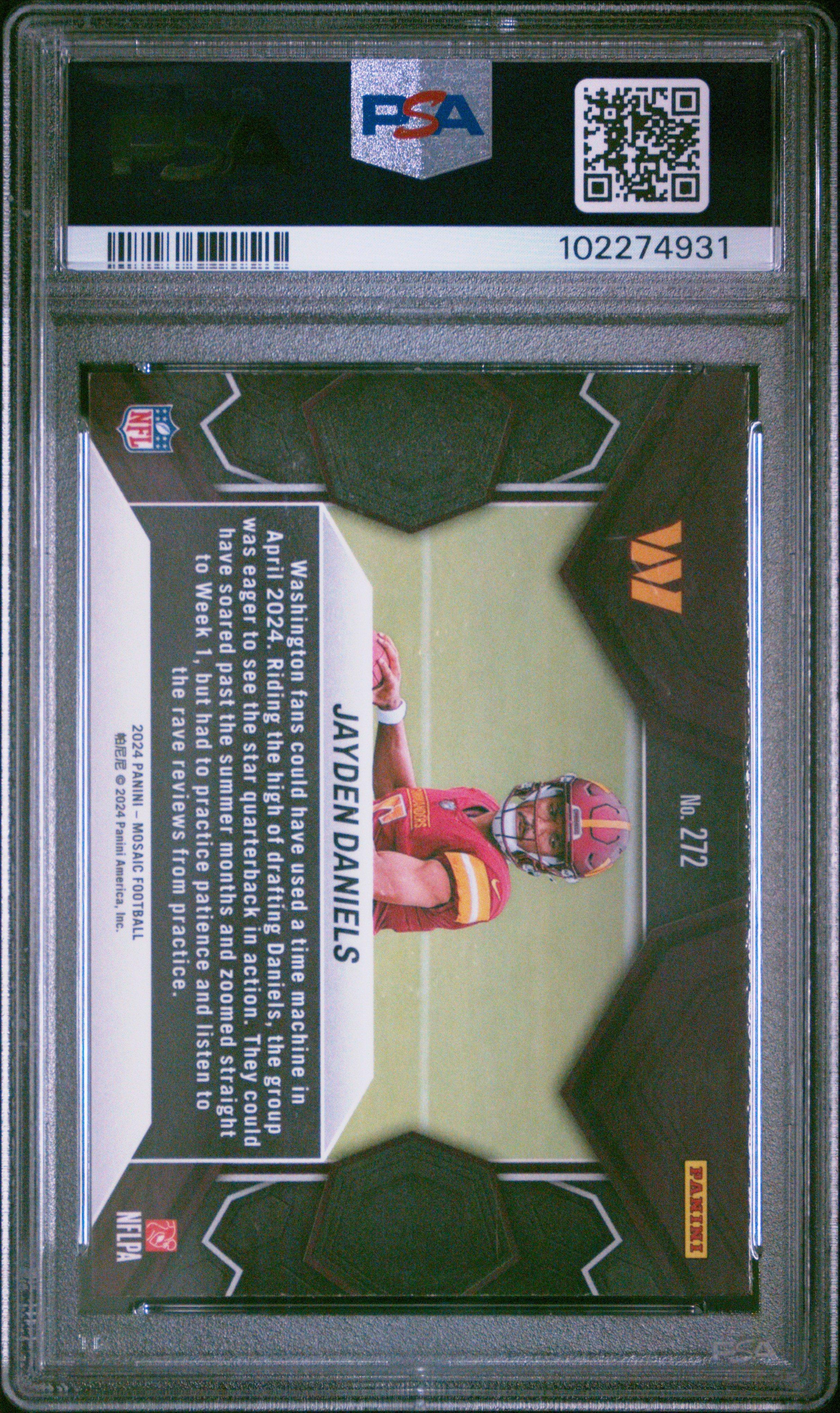 2024 Panini Mosaic 272 Jayden Daniels PSA