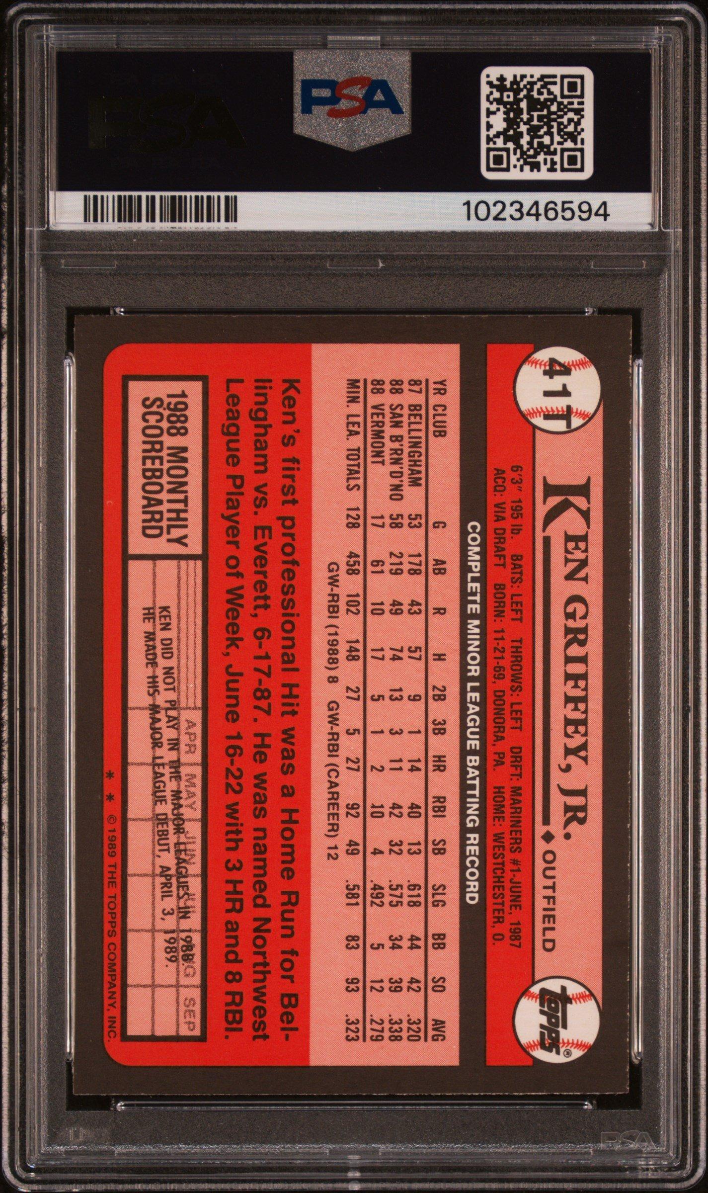 1989 Topps Traded 41t Ken Griffey Jr. PSA